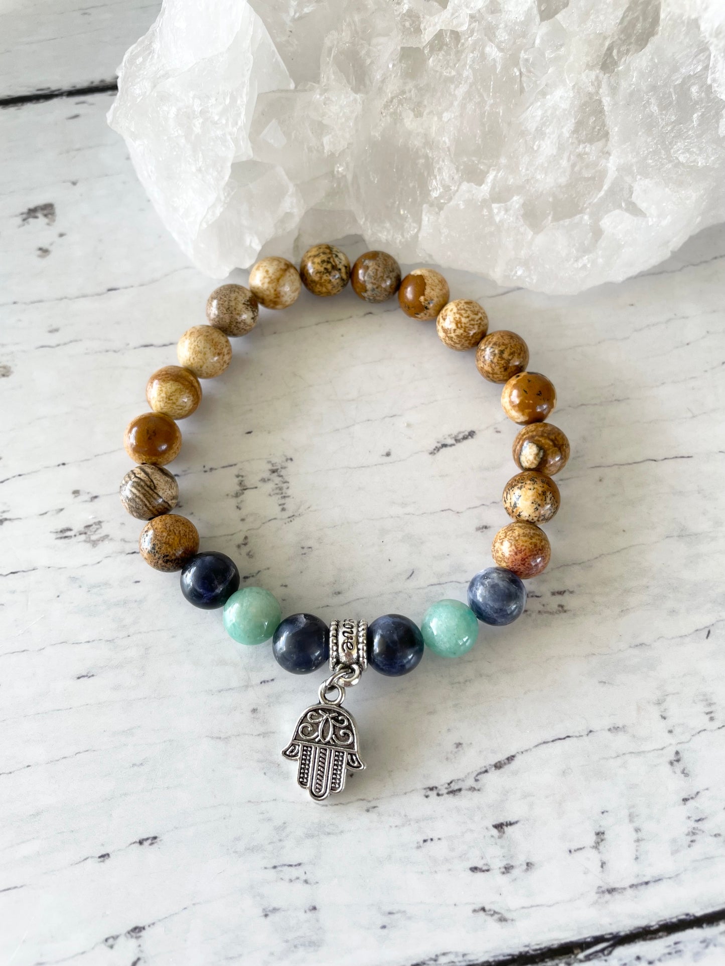 Hamsa harmony ~ Jasper Bracelet