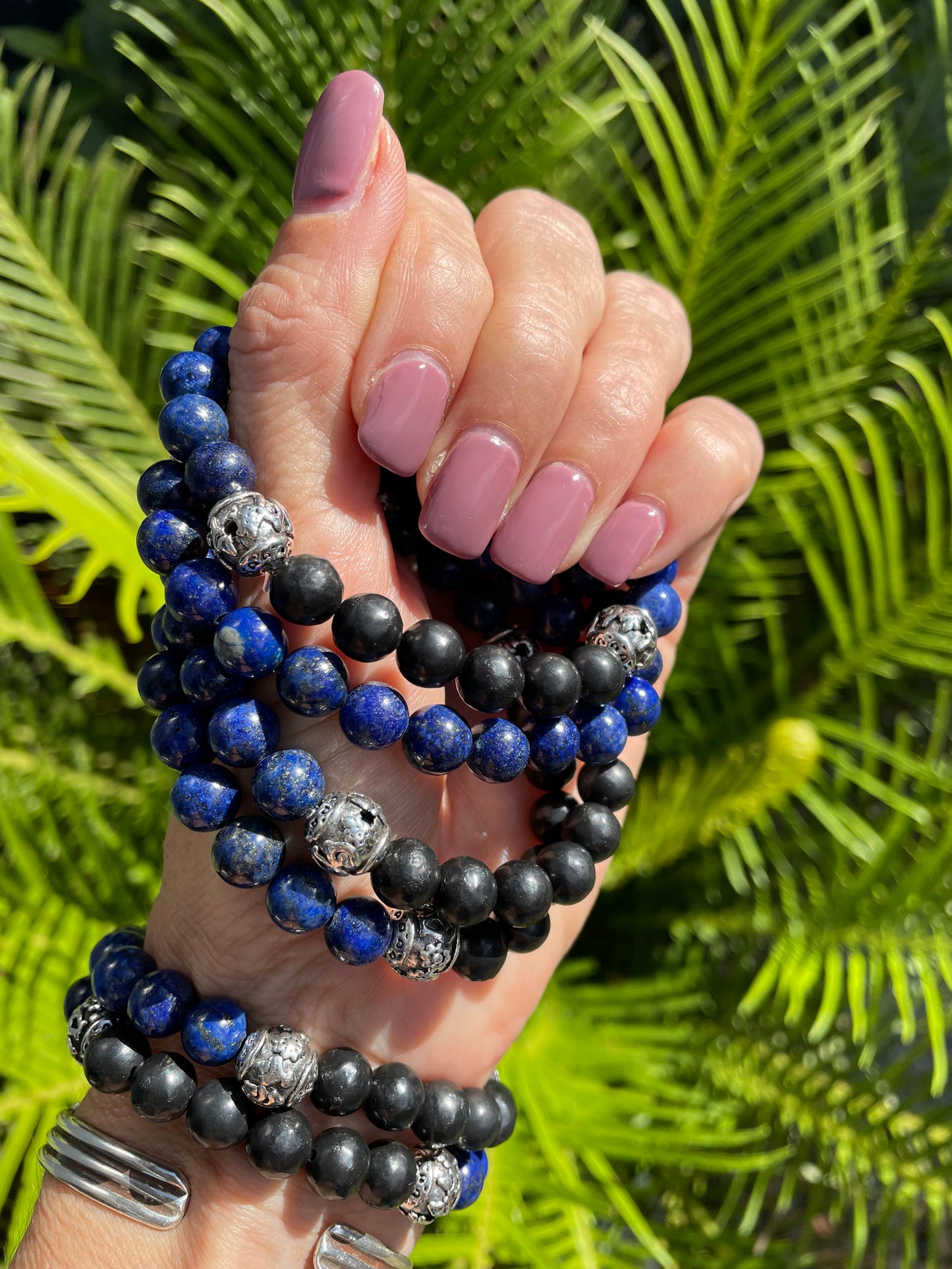 Shungite & Lapis Lazuli Healing Bracelet ~ AWAKEN