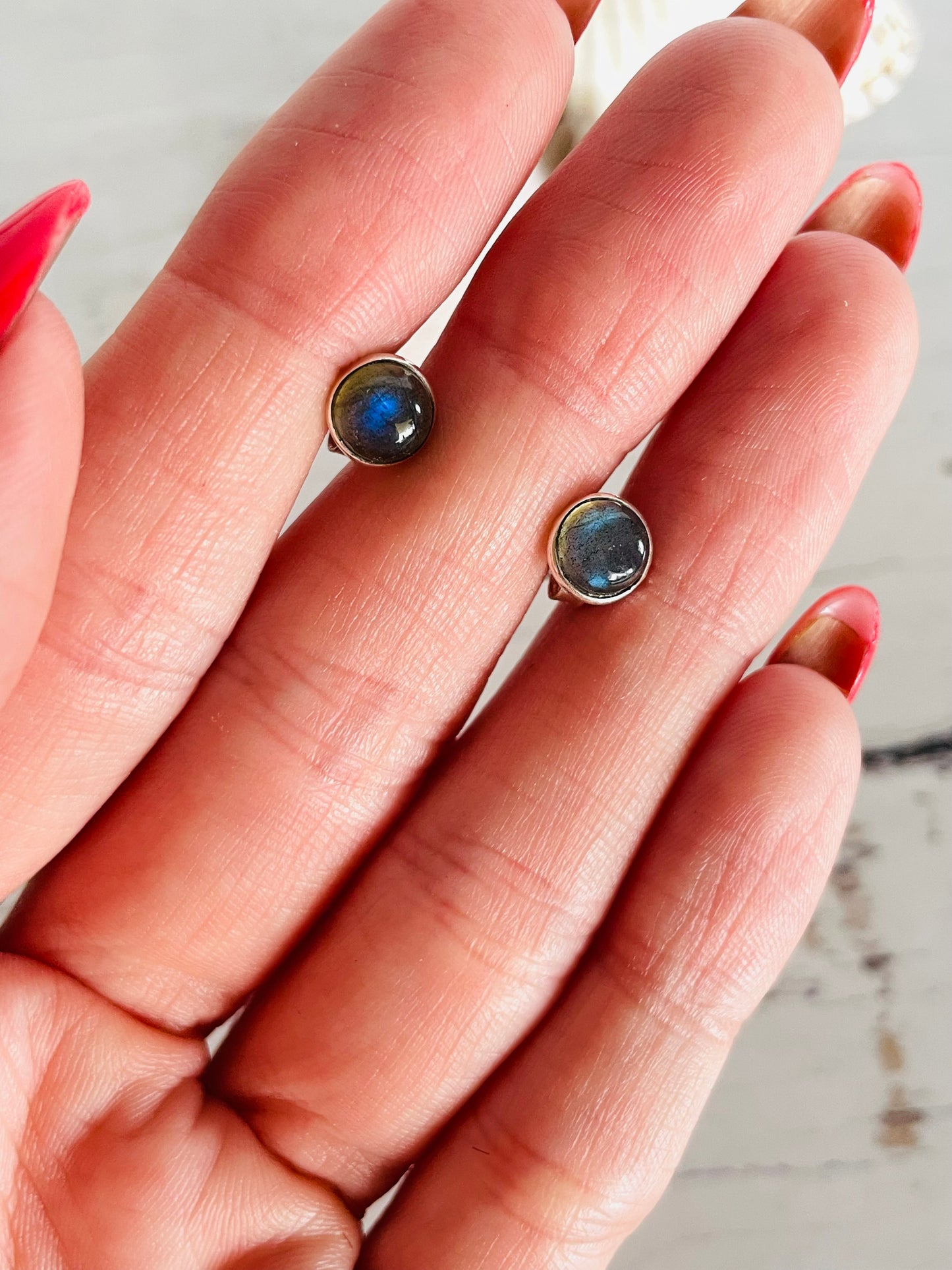 Labradorite Studs