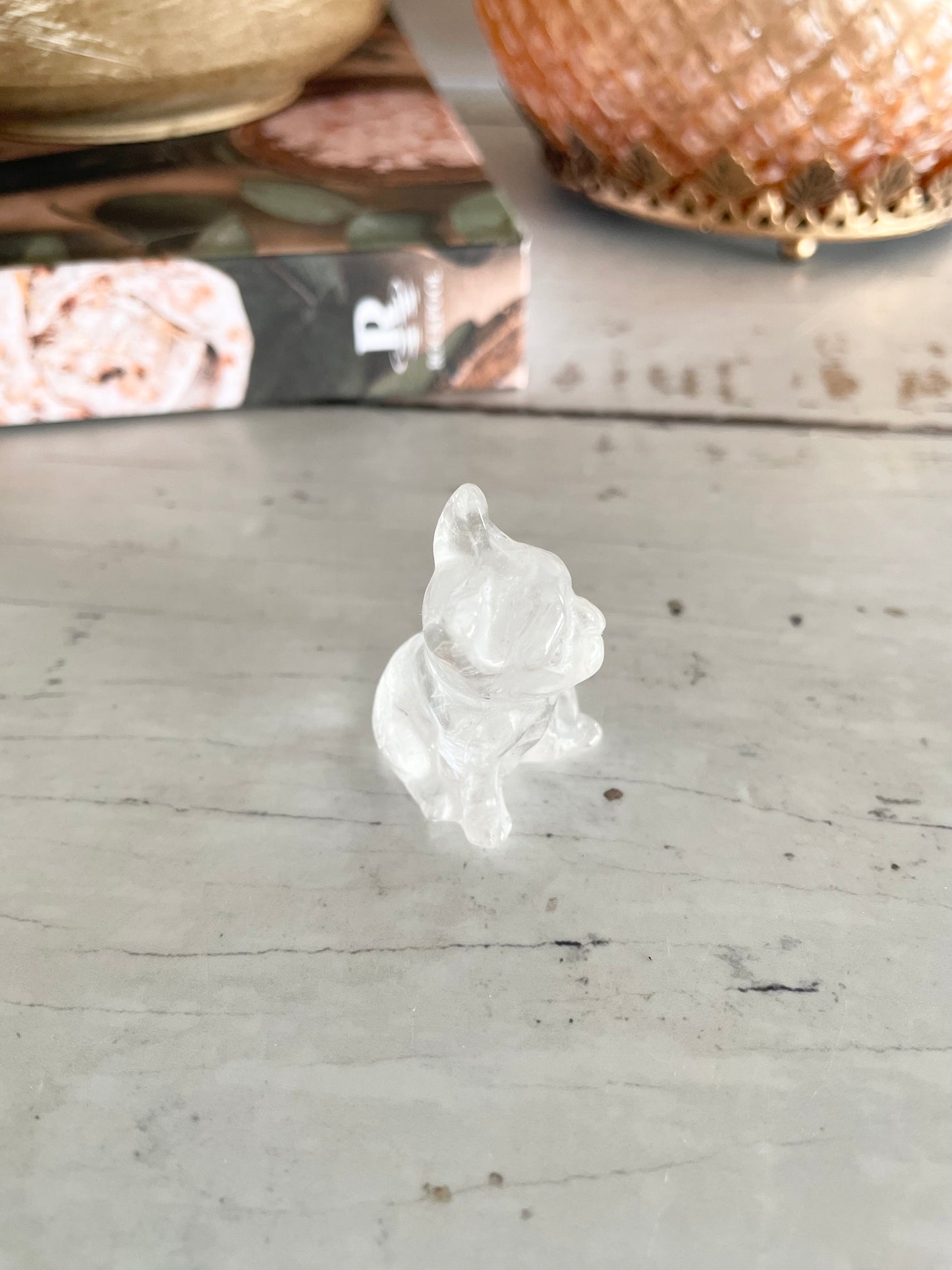 Clear Quartz French Bulldog