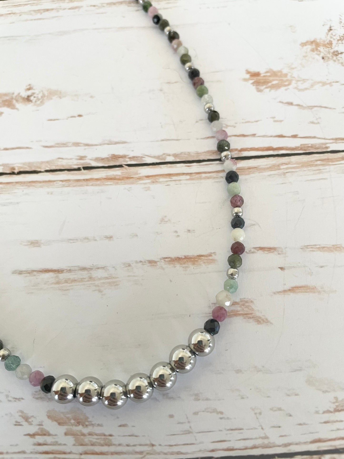 Multi Tourmaline Faceted Necklace - Made by Wayne
