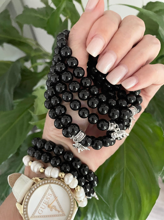Black Tourmaline SHIELDING Healing Bracelet ©️