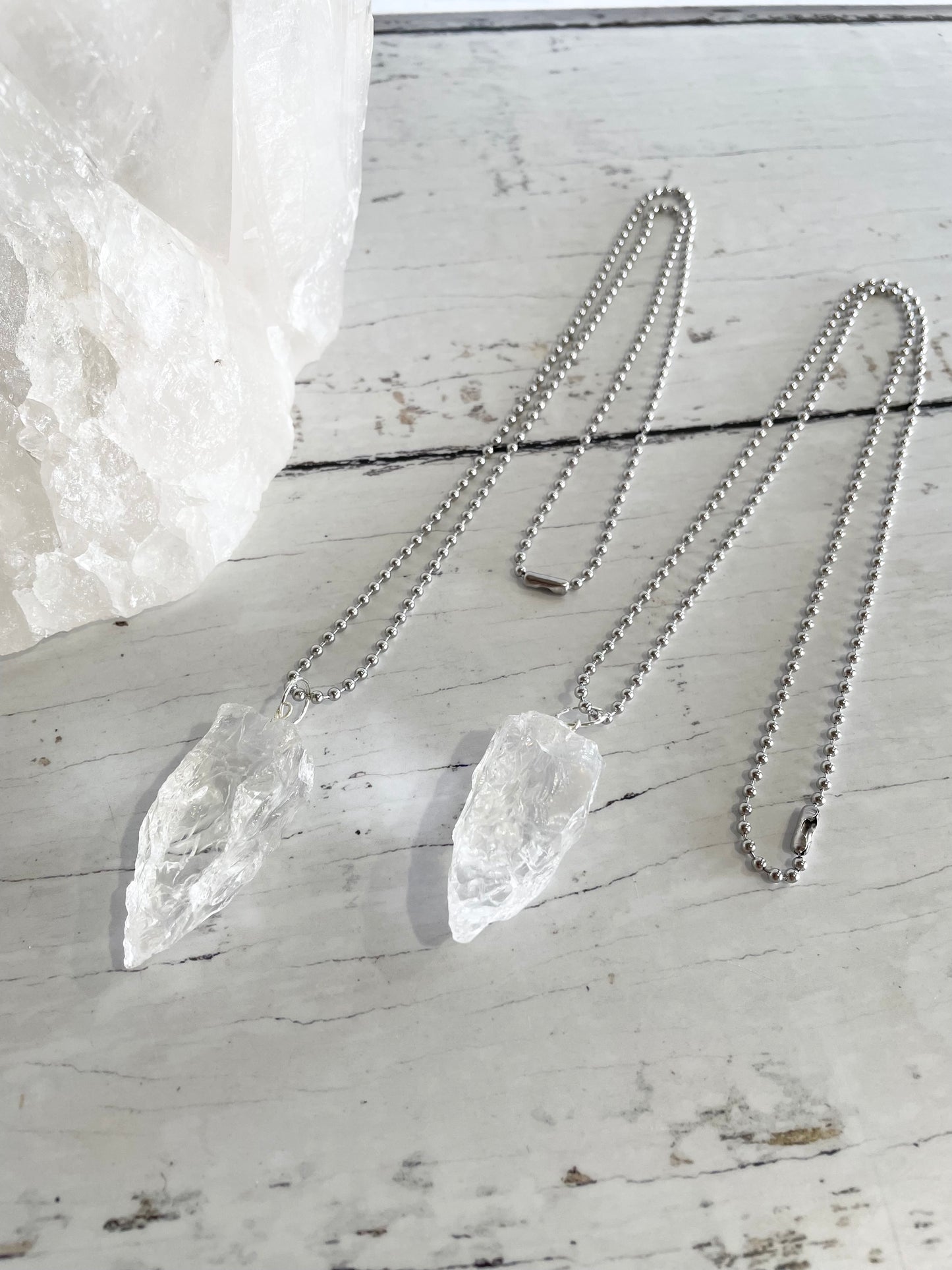 Clear Quartz Pendulum Necklace