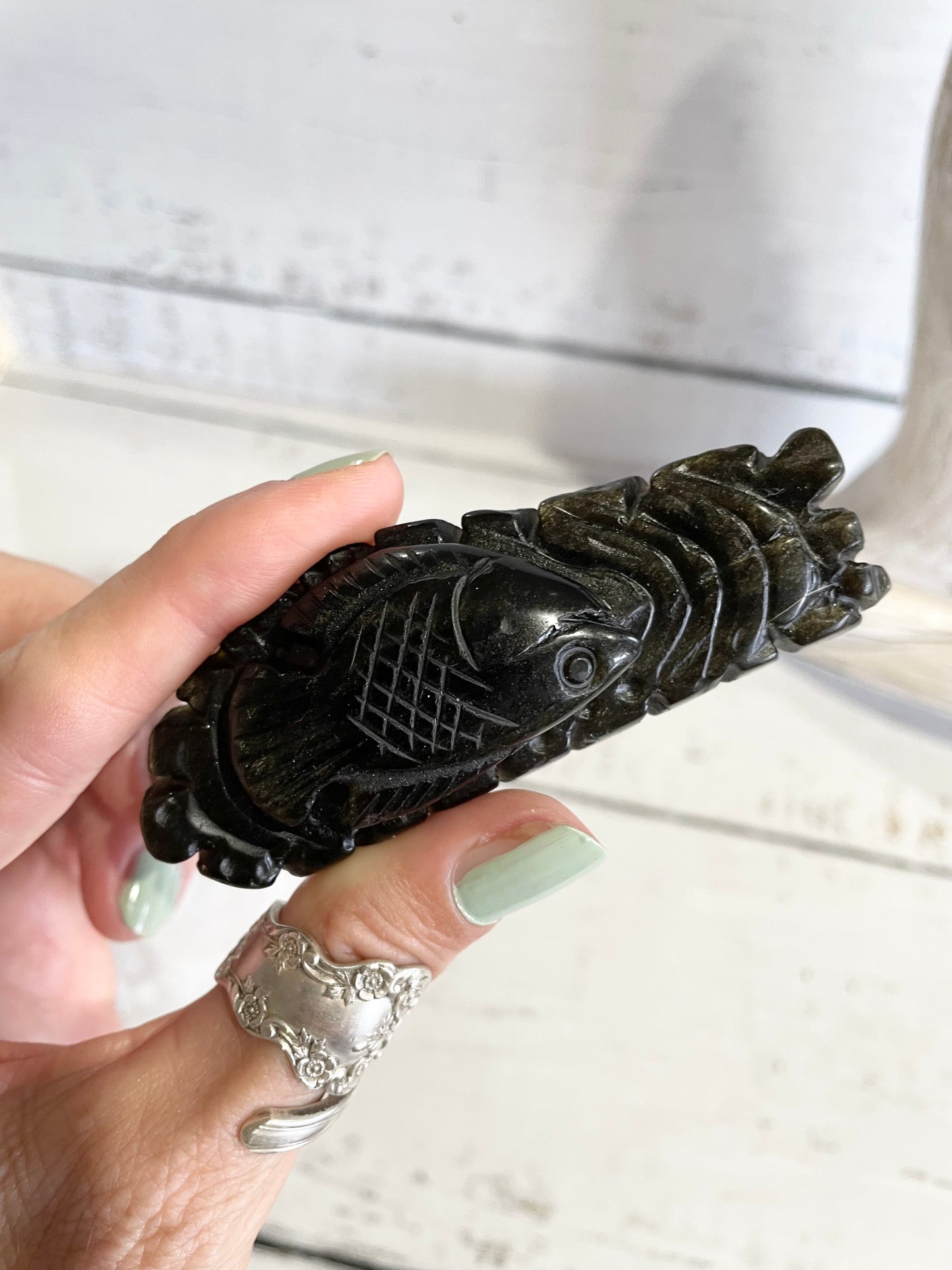Golden Obsidian Fish
