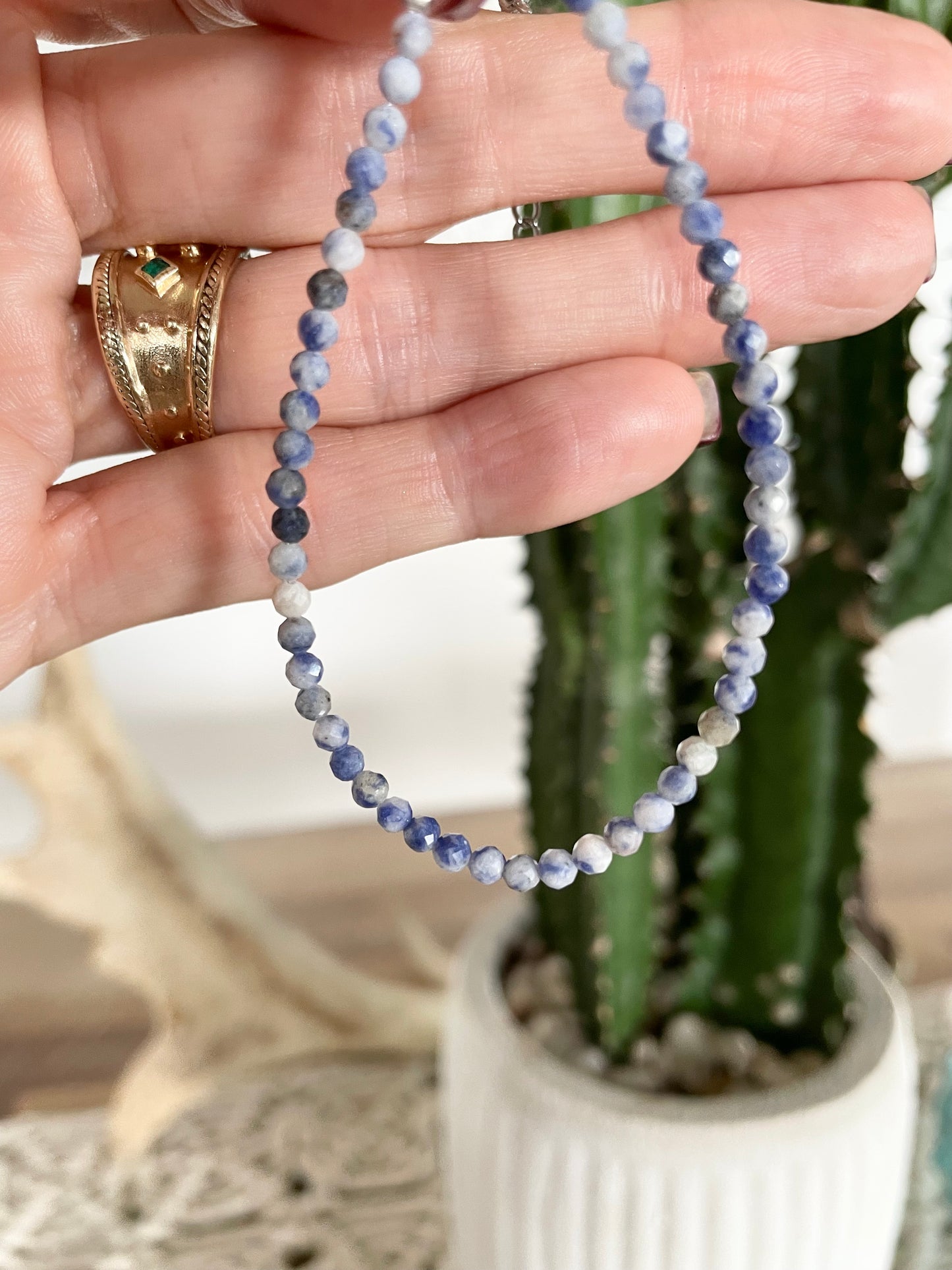 Blue Quartz Faceted Bracelet