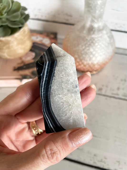 Black Agate Obelisk