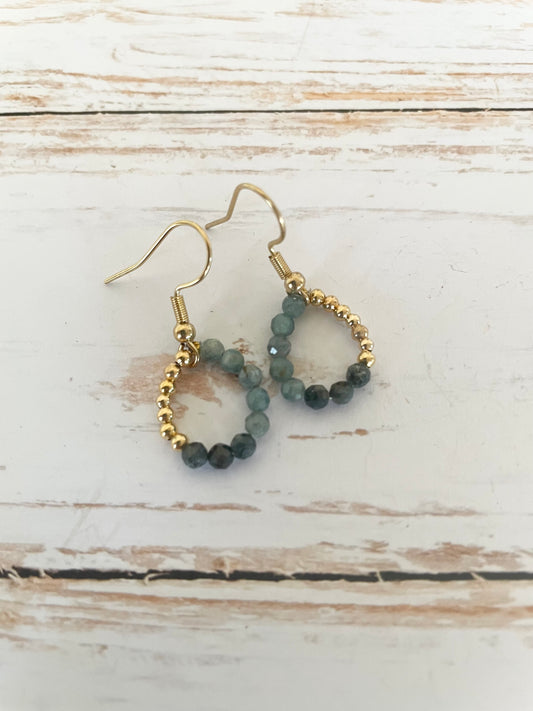 Blue Tourmaline Faceted Earrings - Made by Wayne