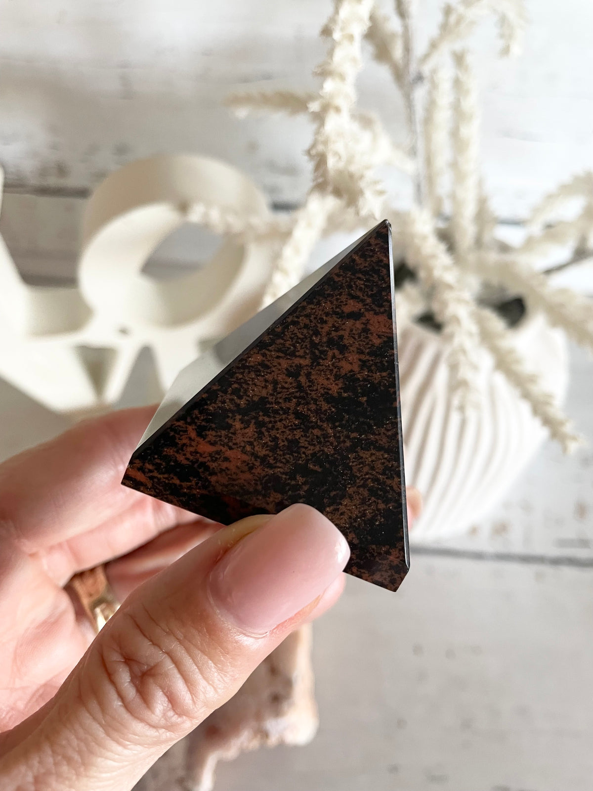 Mahogany Obsidian Pyramid