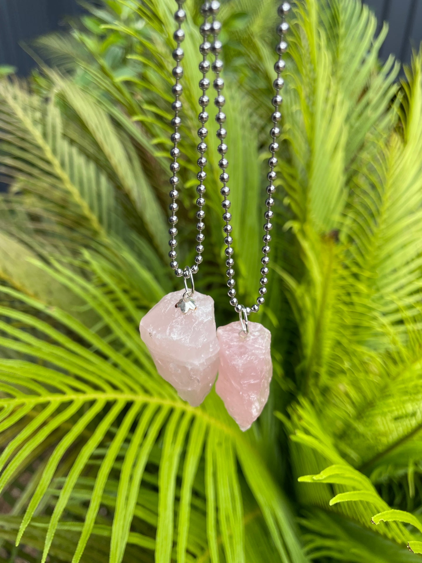 Rose Quartz Pendulum Necklace