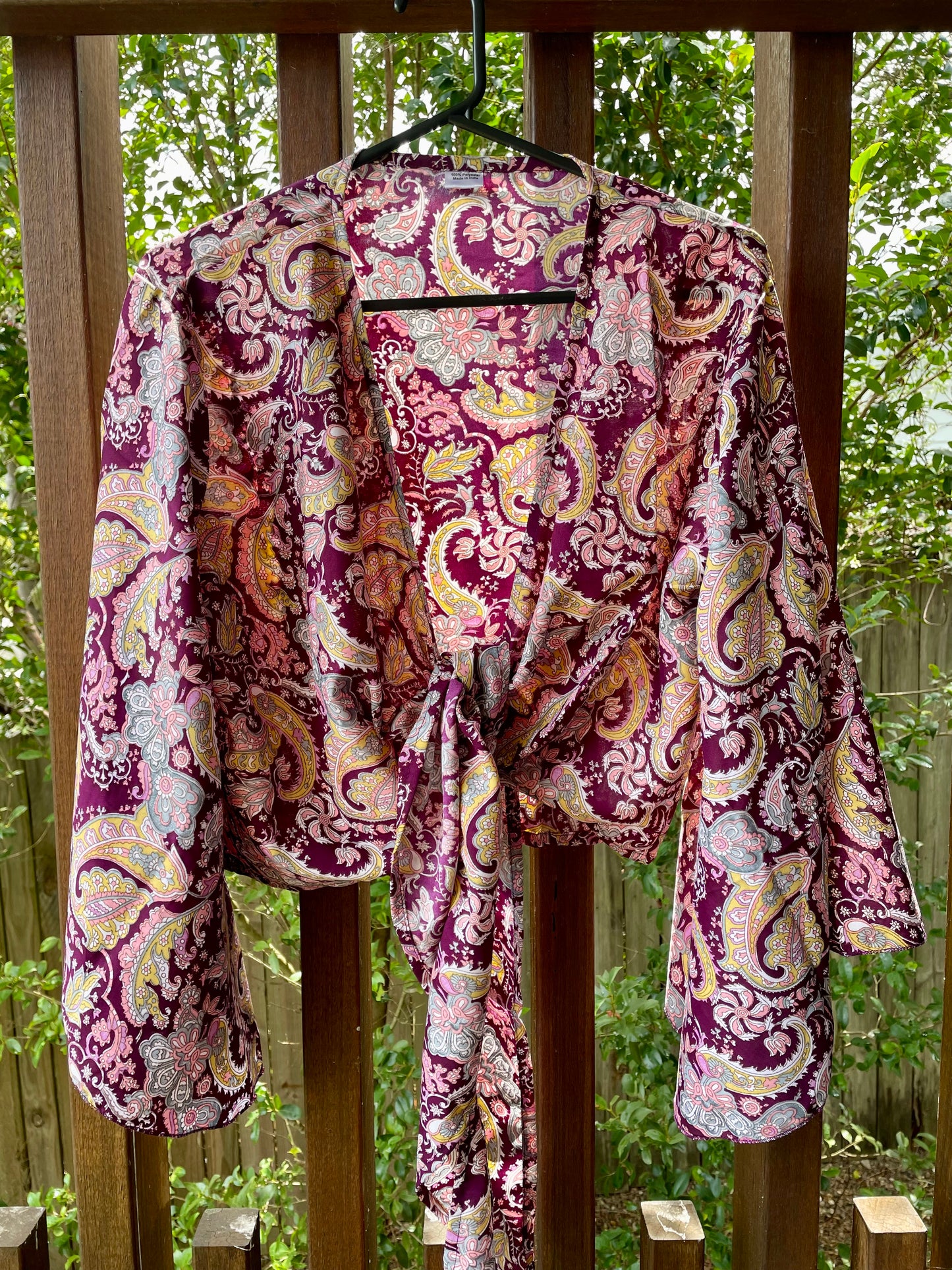 Upcycled Sari Top Long sleeves