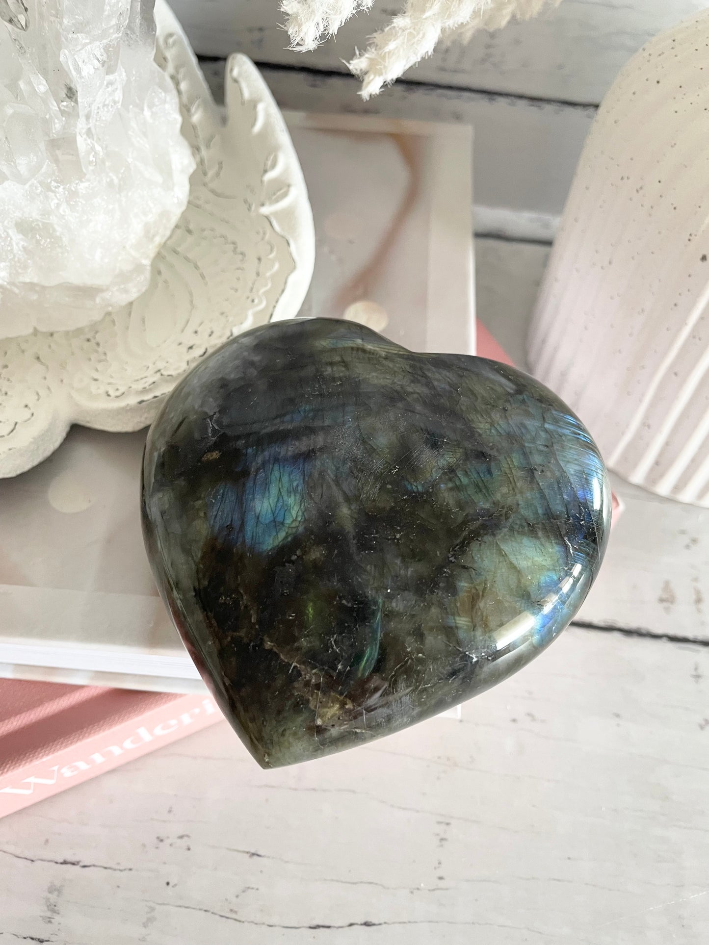 Labradorite Heart