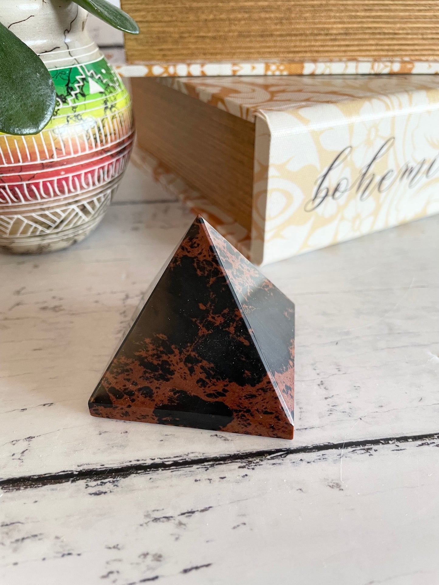 Mahogany Obsidian Pyramid