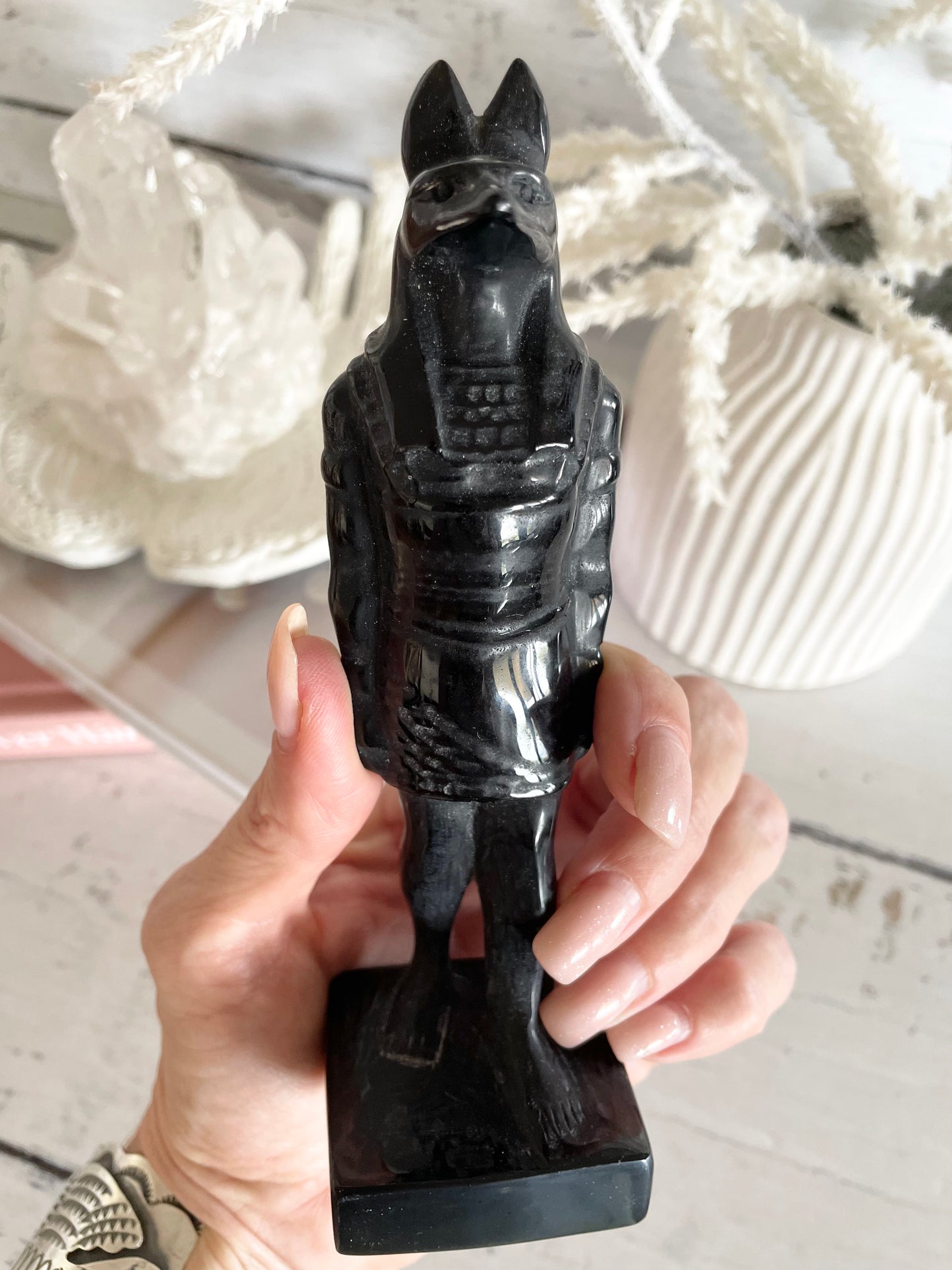 Black Obsidian Anubis