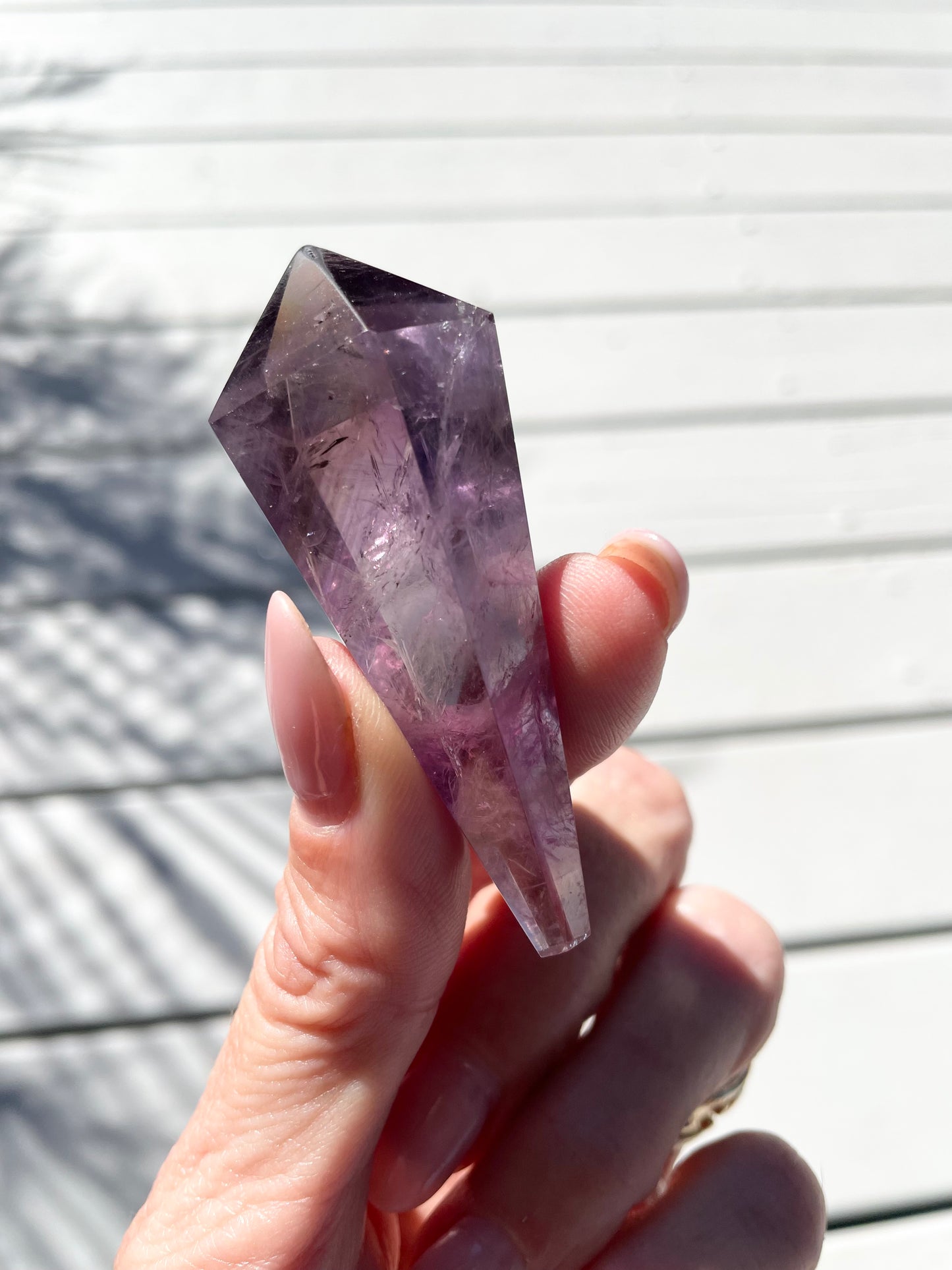 Chevron Dream Amethyst Torch/Point