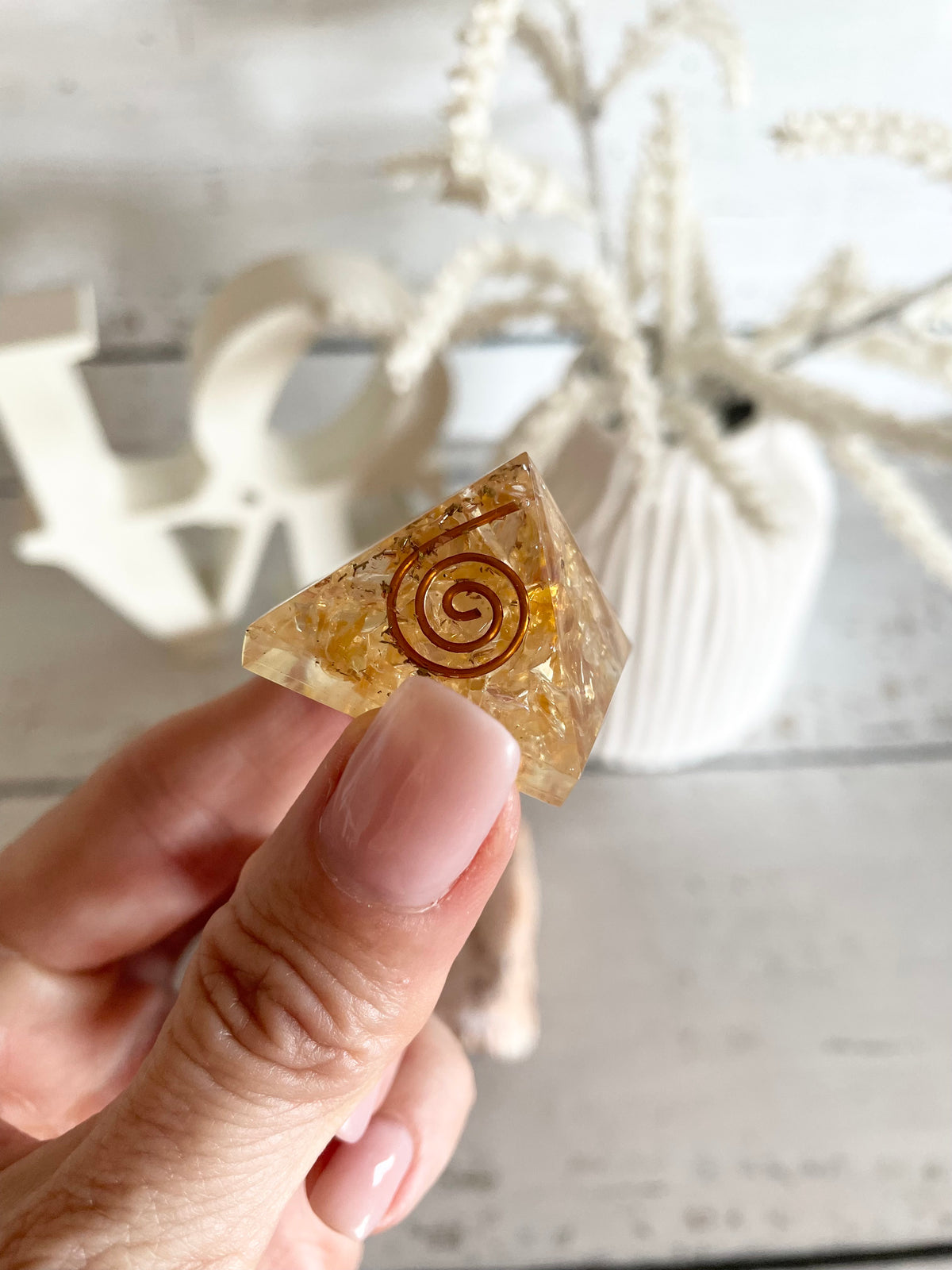 Orgone pyramid ~ Citrine