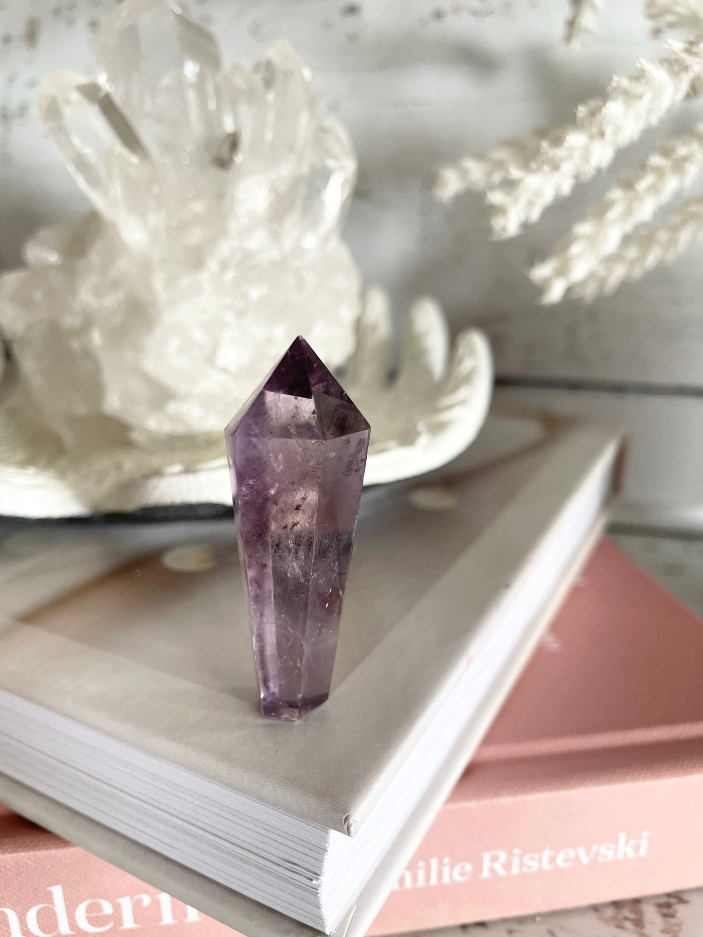 Chevron Dream Amethyst Torch/Point