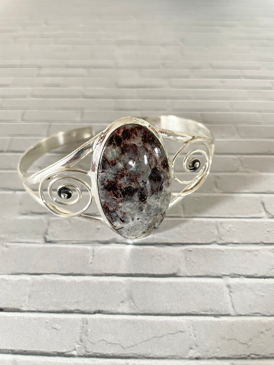 Astrophyllite silver cuff