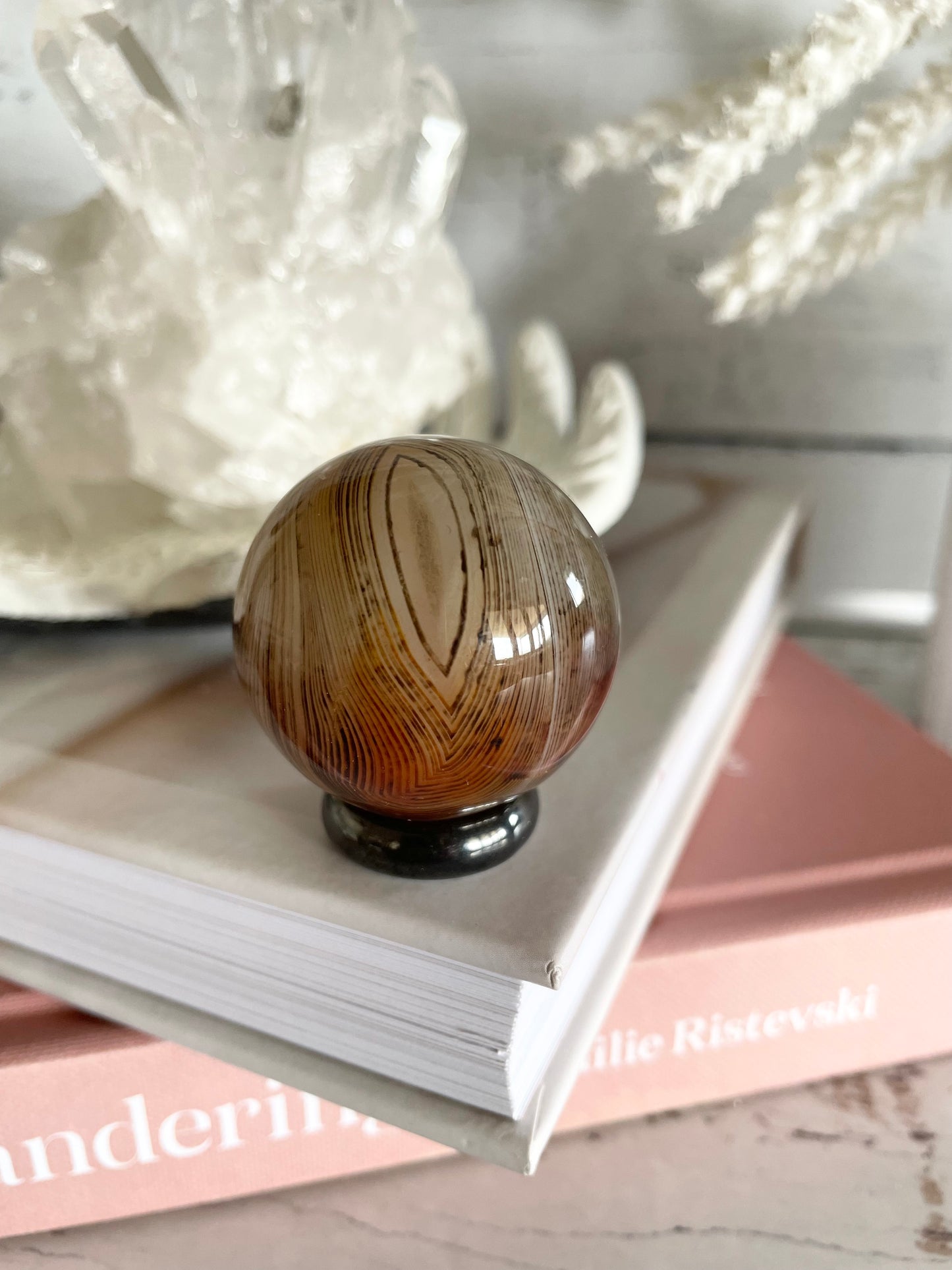 Carnelian Sphere Includes Holder