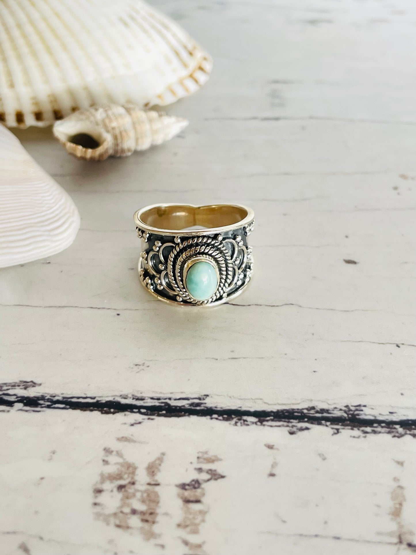 Larimar Ring ~ size 7