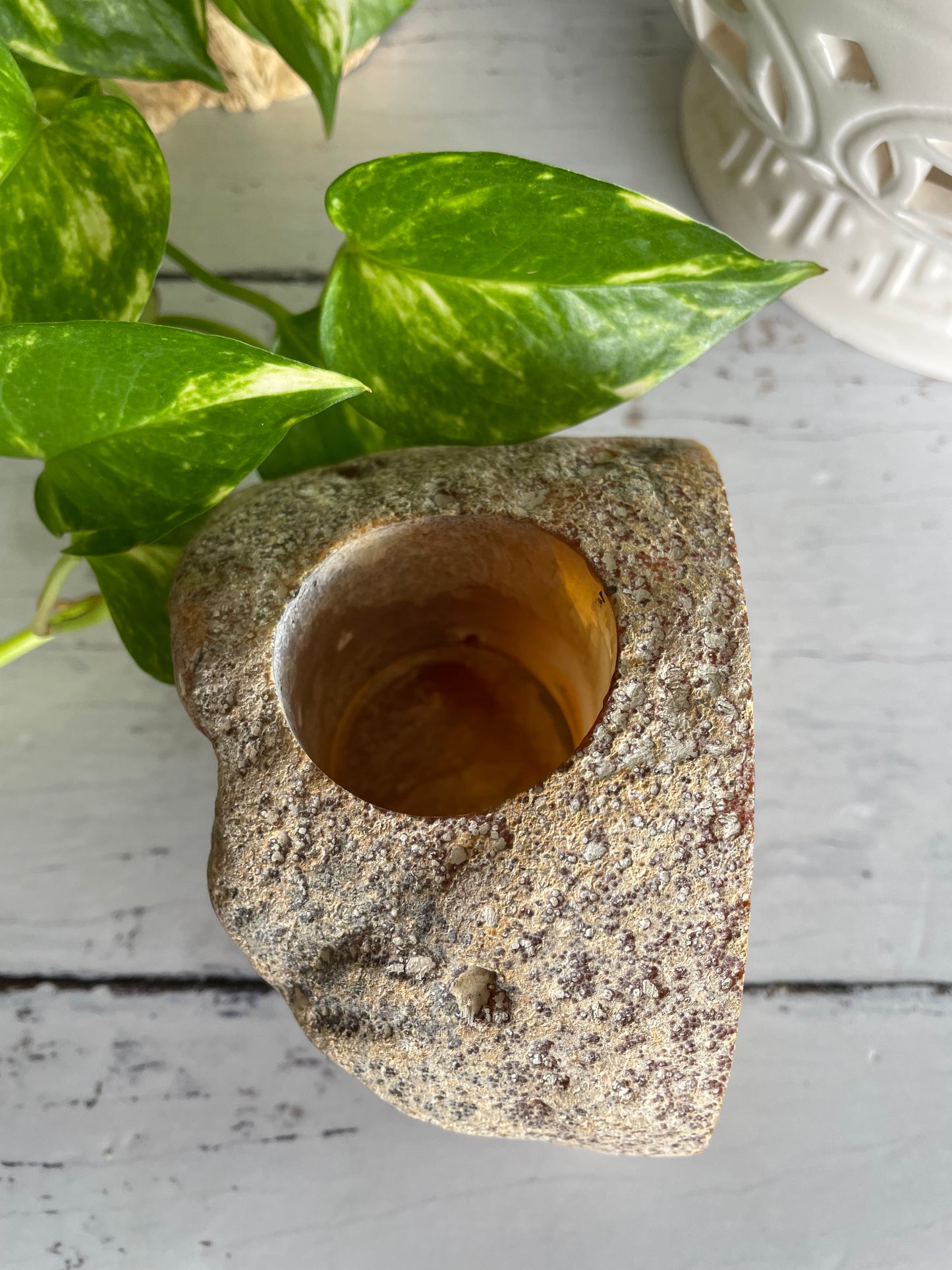 Agate Geode Candle Holder