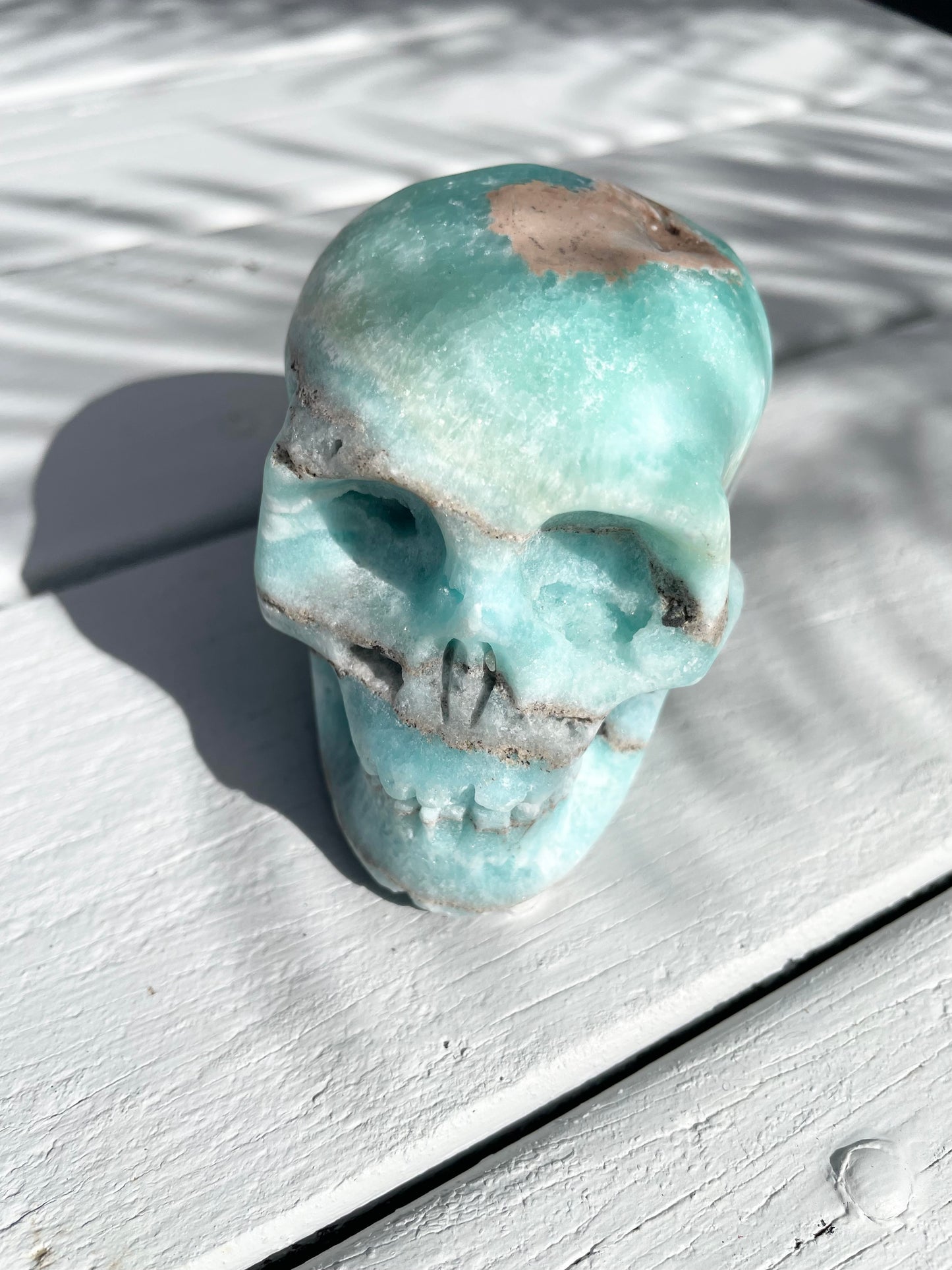 Hemimorphite Skull
