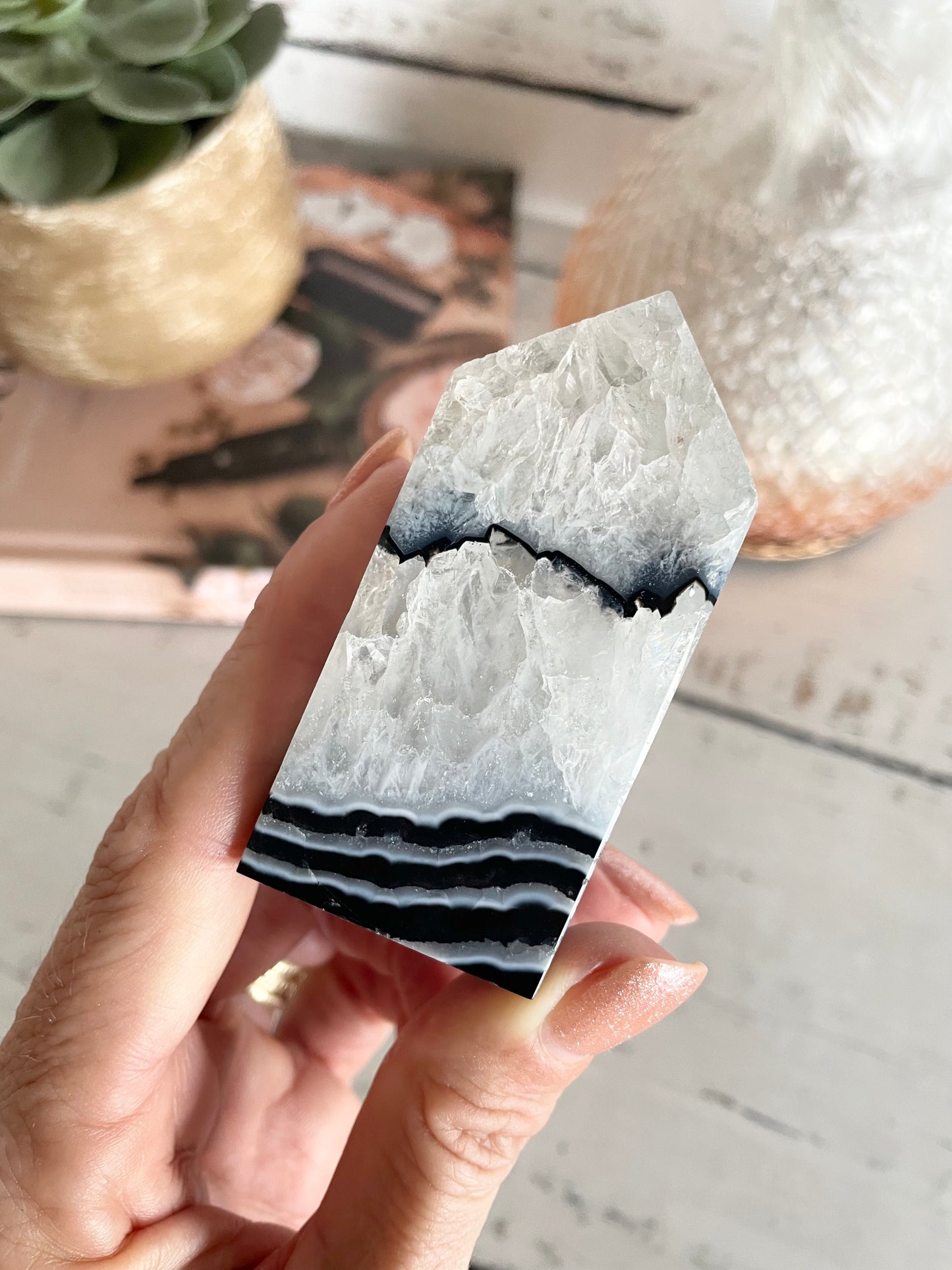 Black Agate Obelisk