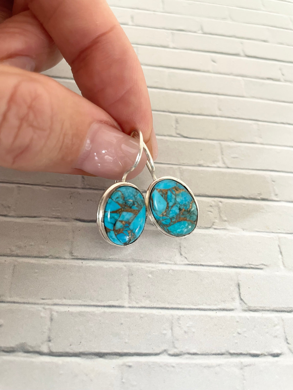 Blue Copper Turquoise Dangles
