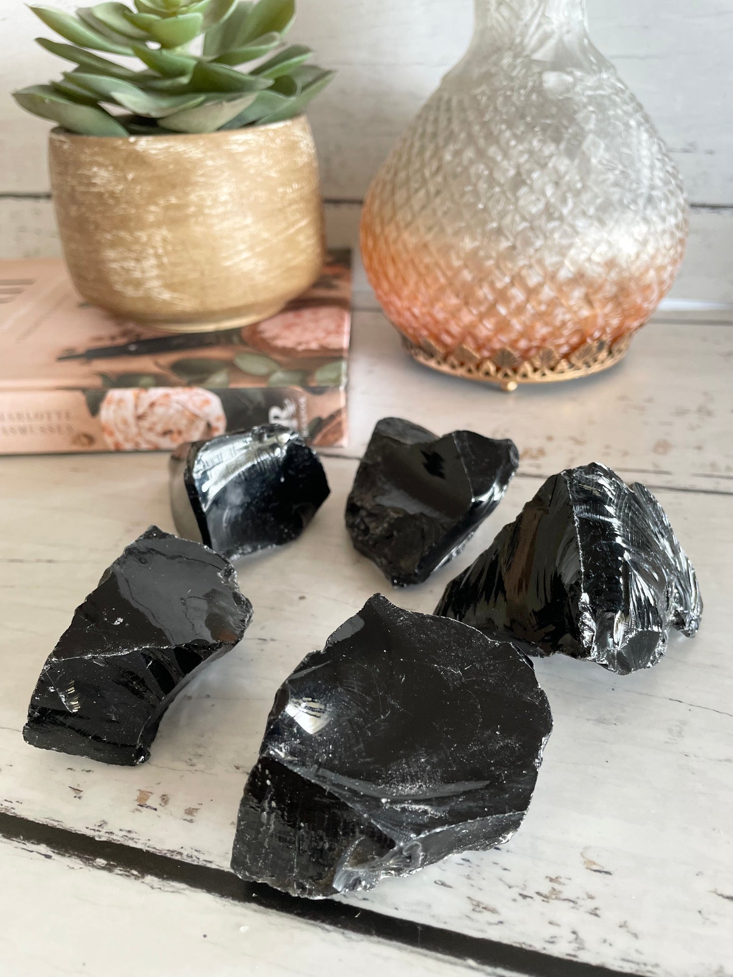 Raw Black Obsidian