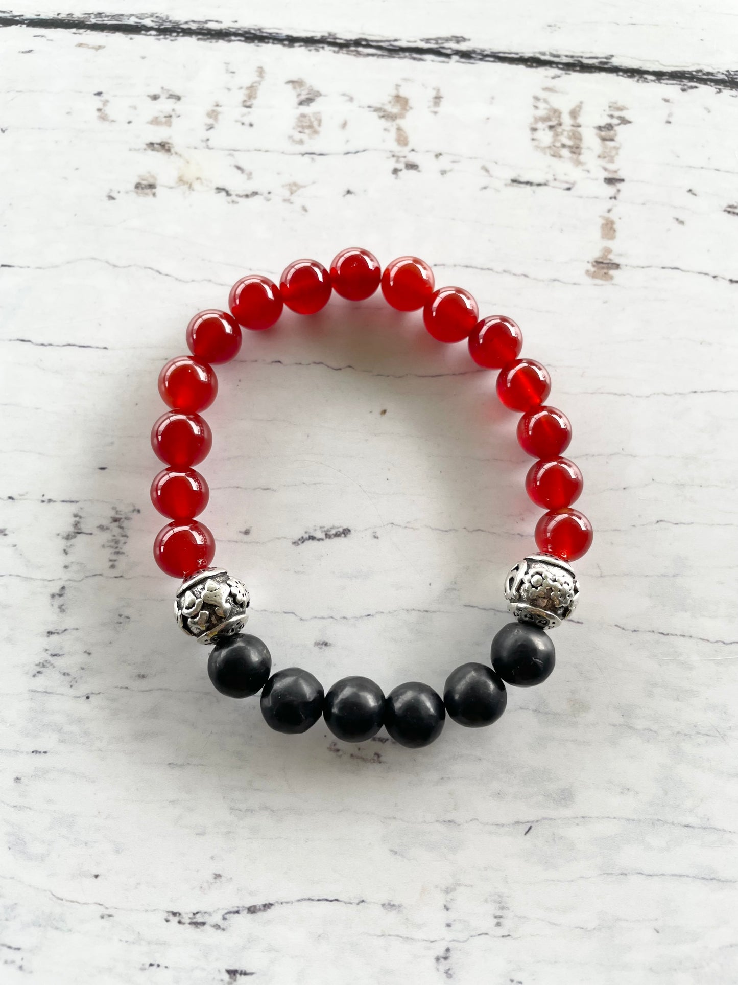 Shungite & Carnelian Healing Bracelet ~ PASSION