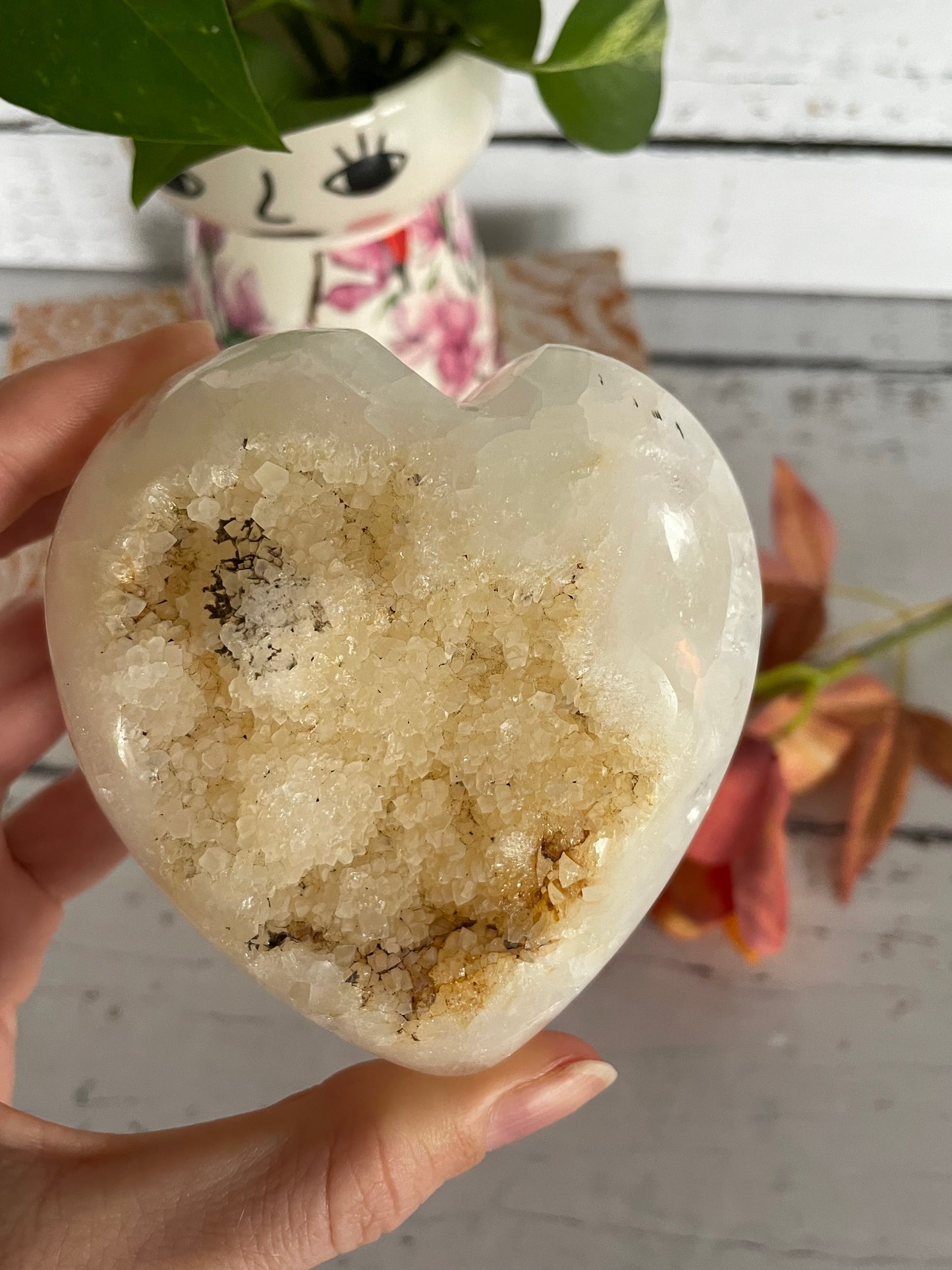 Agate Druzy Heart