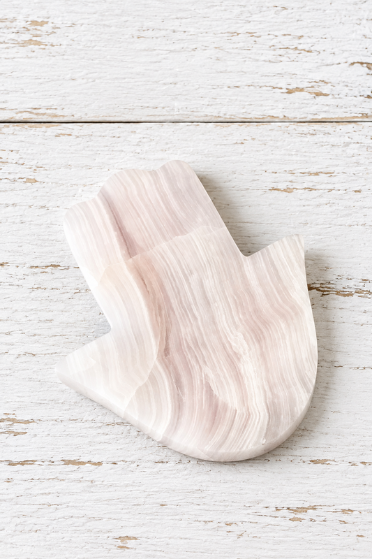 Mangano Calcite Hamsa Hand