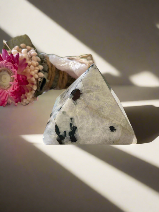 Rainbow Moonstone Pyramid