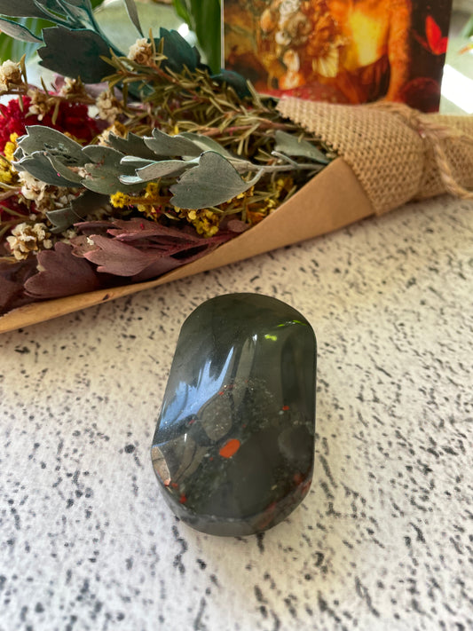 African Bloodstone Pillow Palm Stone