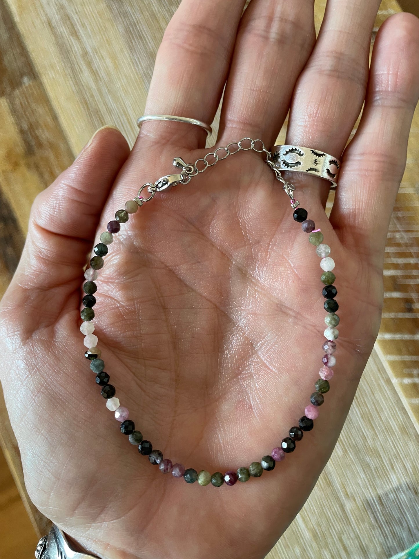 Faceted Bracelet ~ Multi Tourmaline