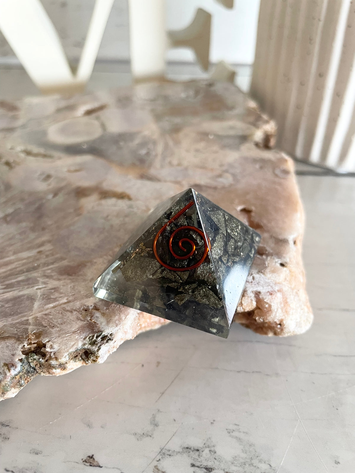 Orgone pyramid ~ Labradorite