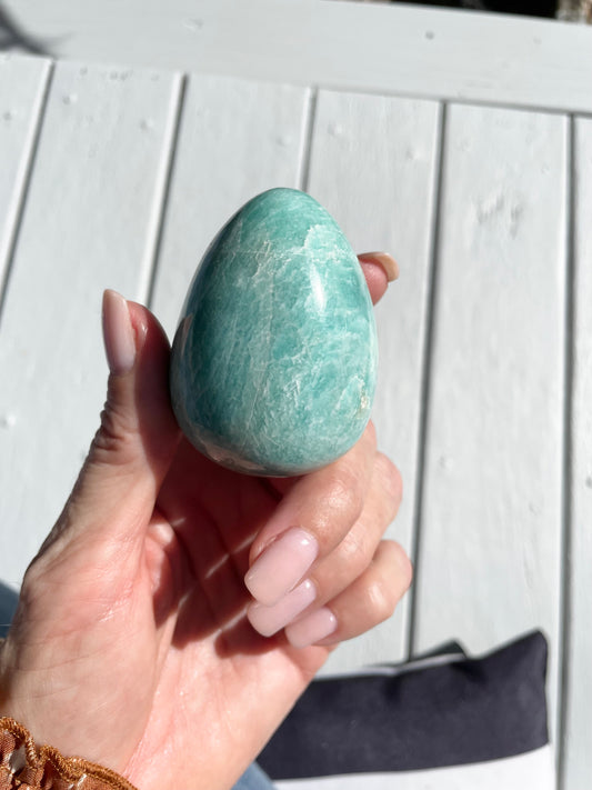 Amazonite Egg with holder