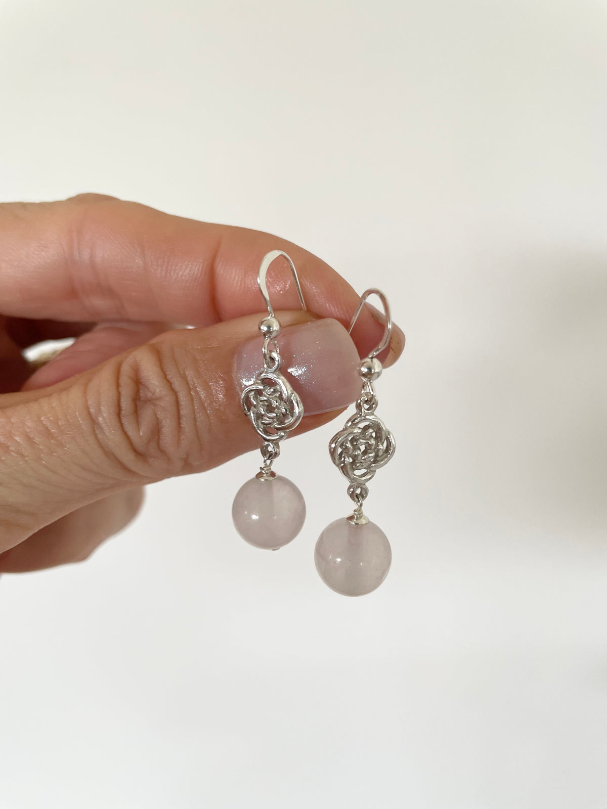 Rose Quartz Dangles