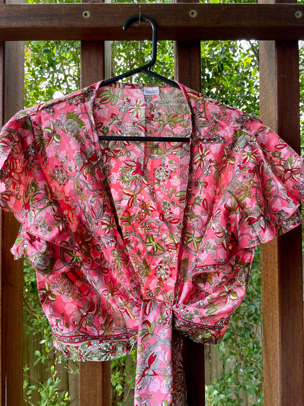 Sari short sleeve ruffle shirt
