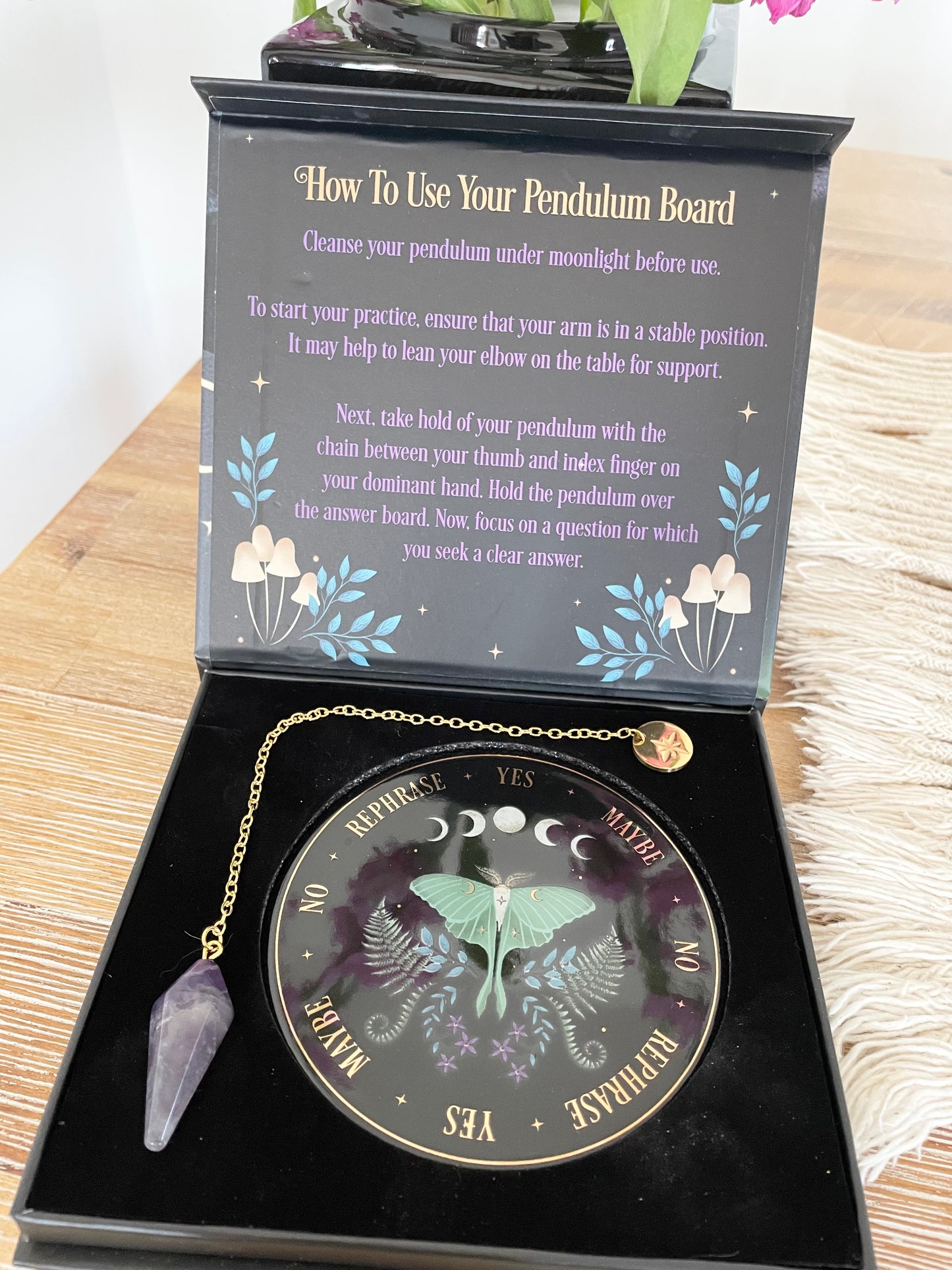 Luna Moth Pendulum Divination Kit