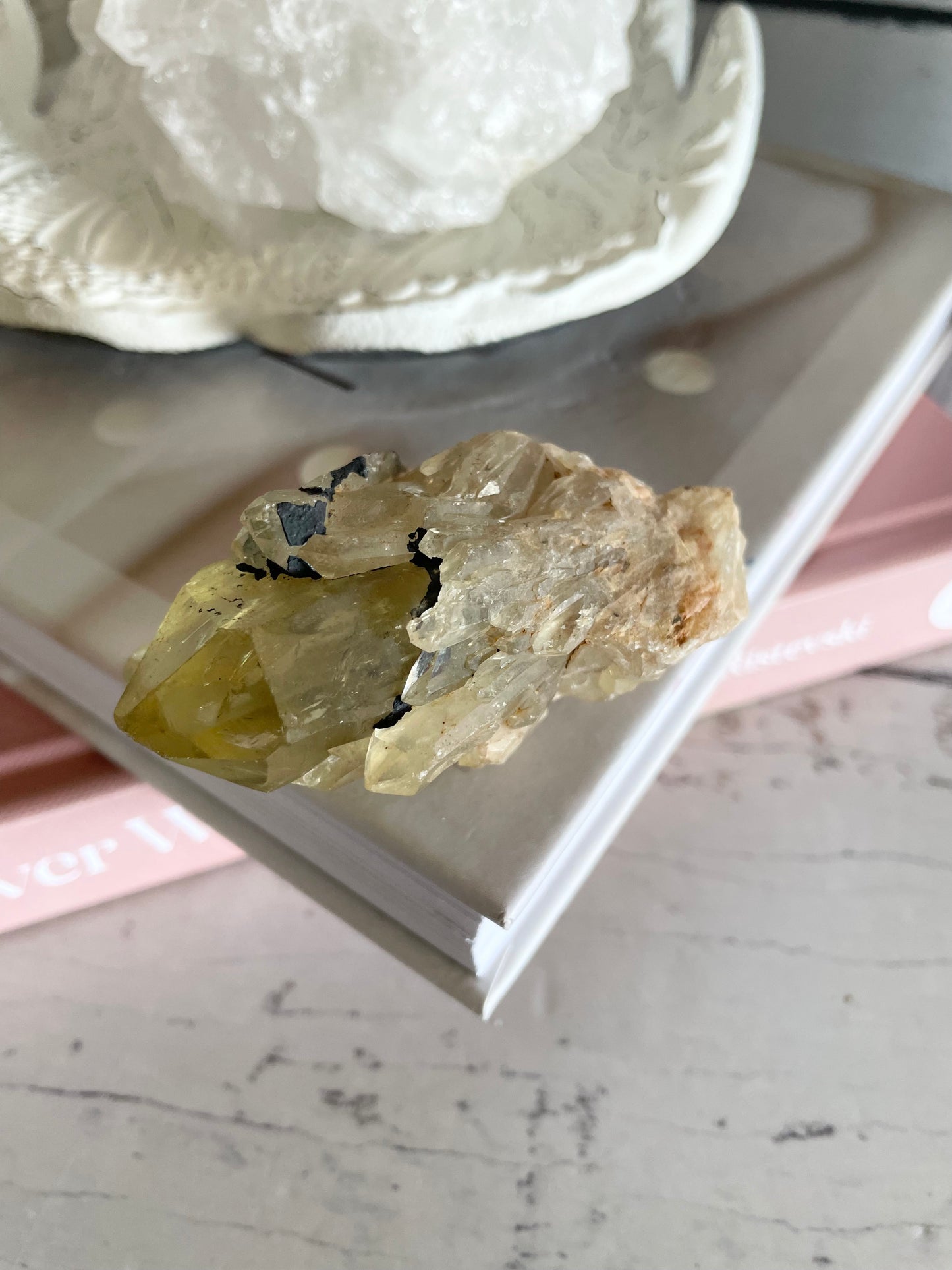 Natural Pineapple Citrine Cluster Point