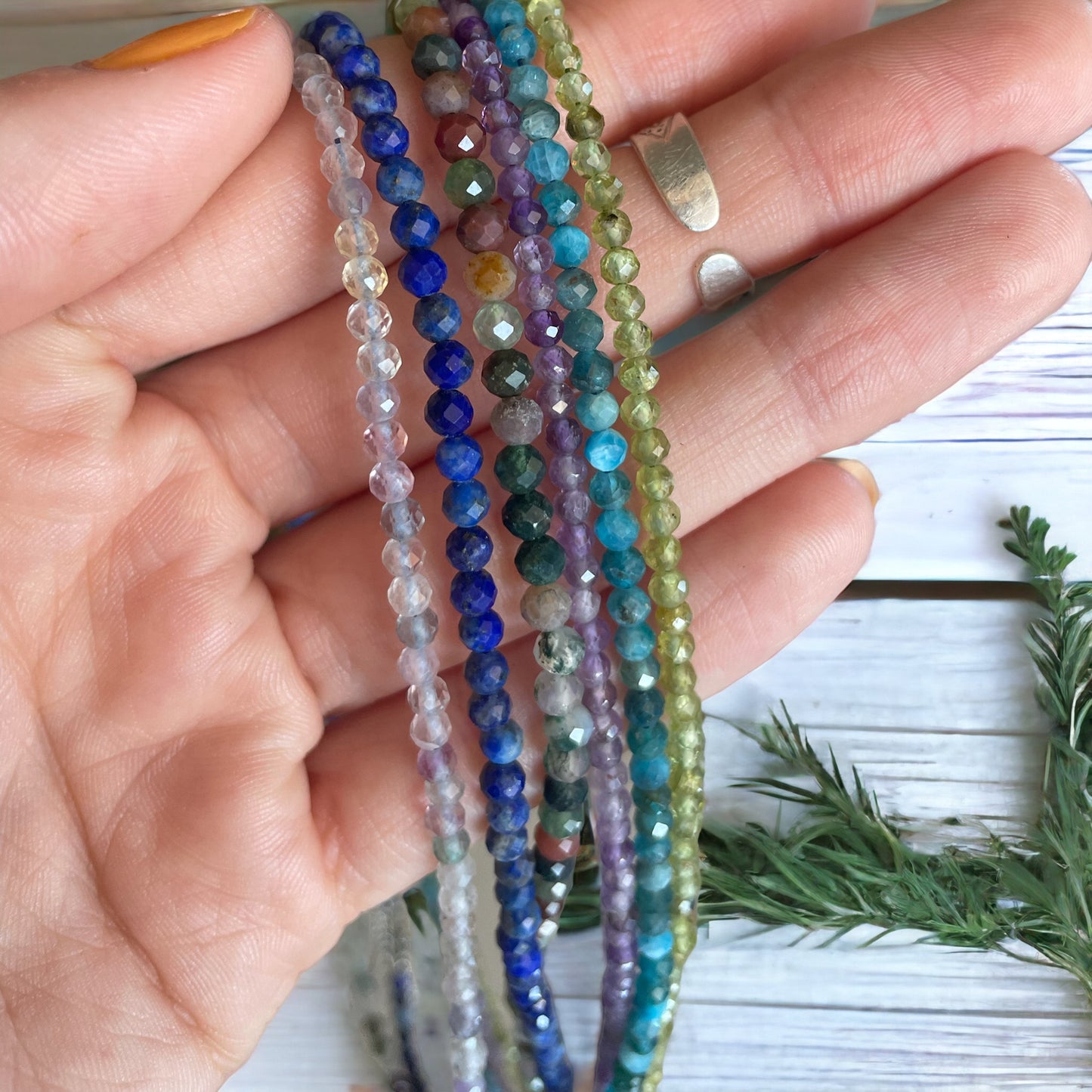 Rainbow Fluorite Zen ~ Faceted Necklace