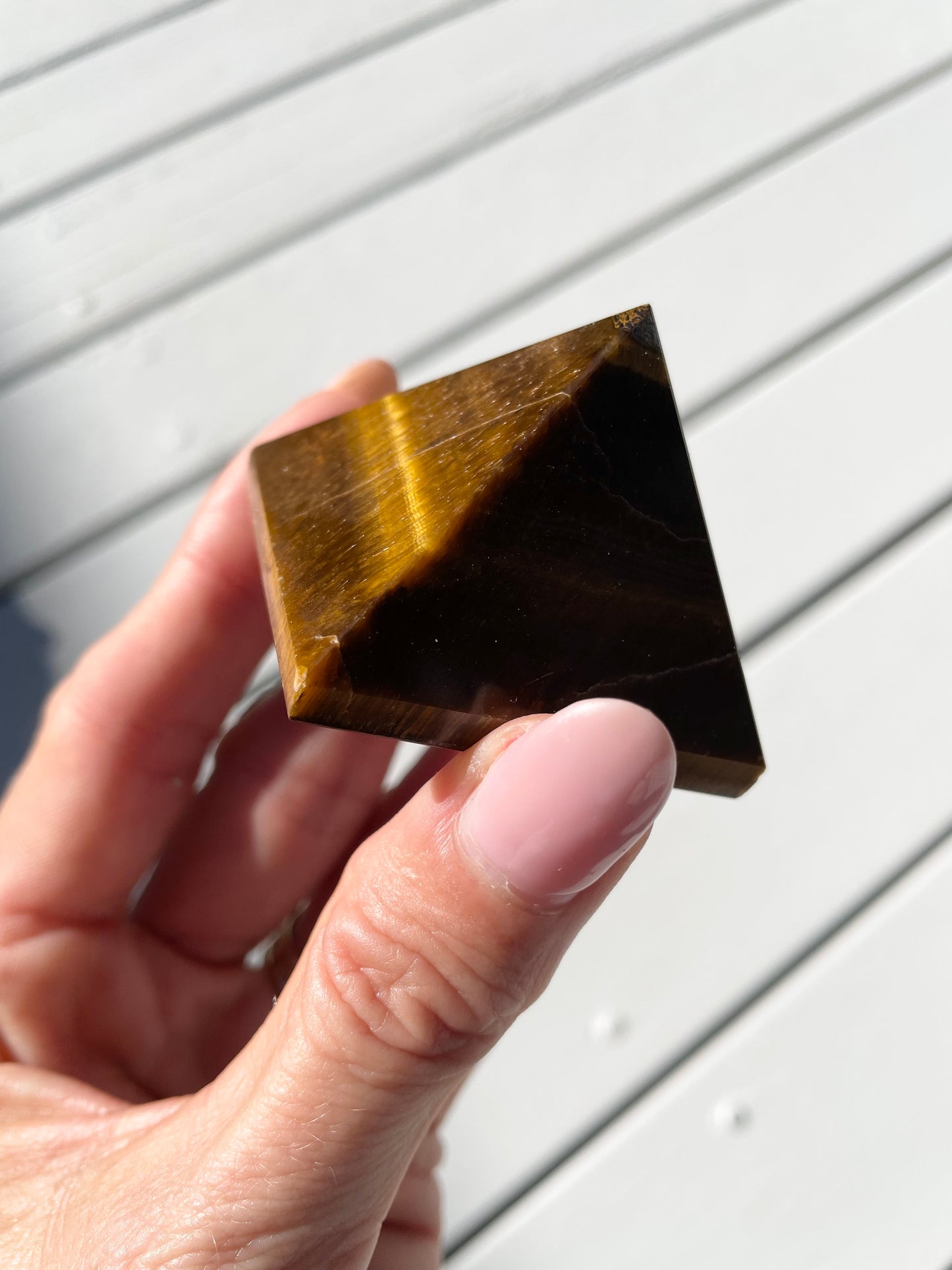 Tigers Eye Pyramid