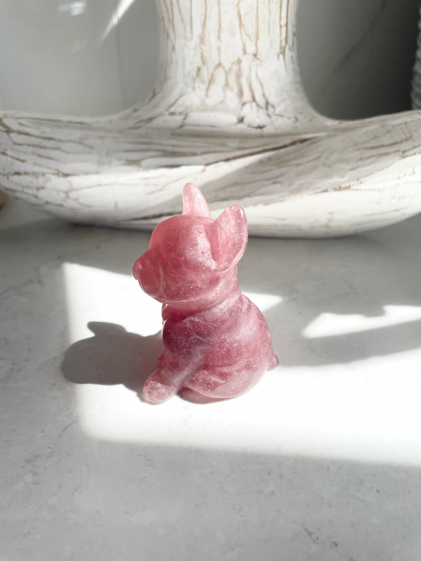 French Bulldog ~ Strawberry Quartz