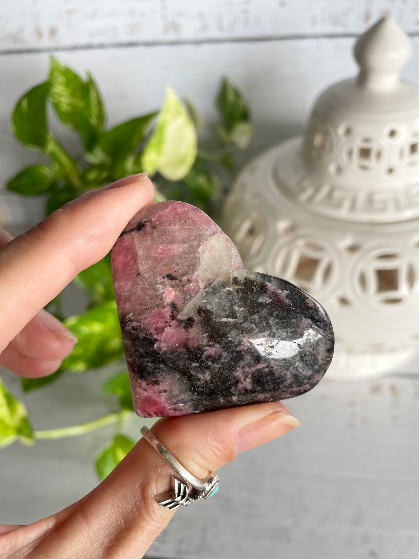 Rhodonite Heart