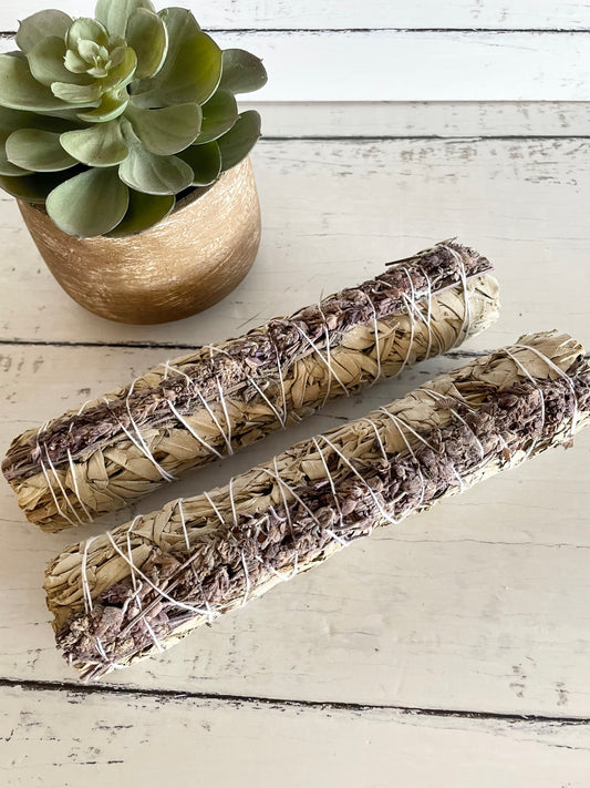 Authentic Grandfather Sage with Lavender stalks