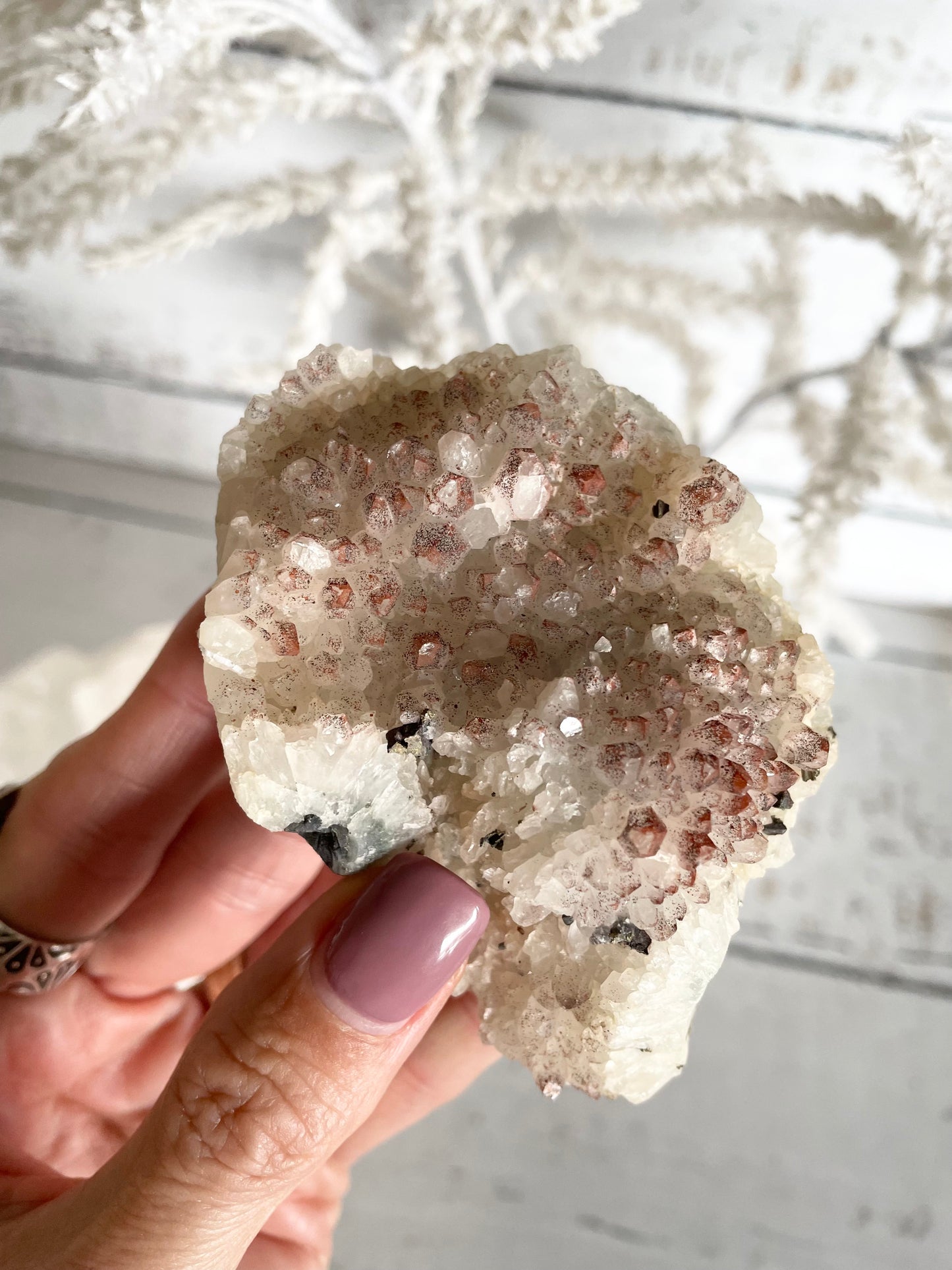 Pyrite Red Quartz Cluster