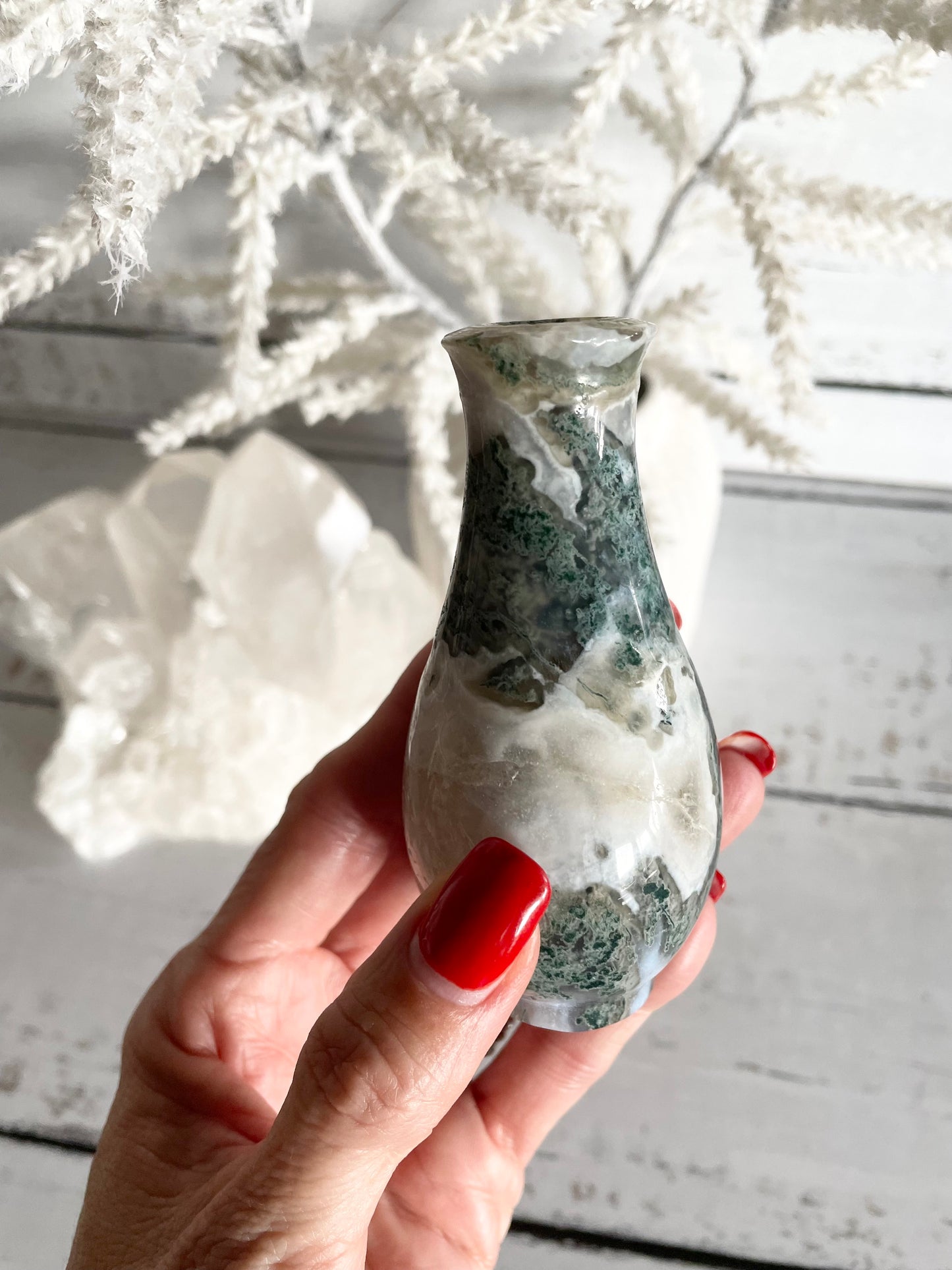 Moss Agate Urn