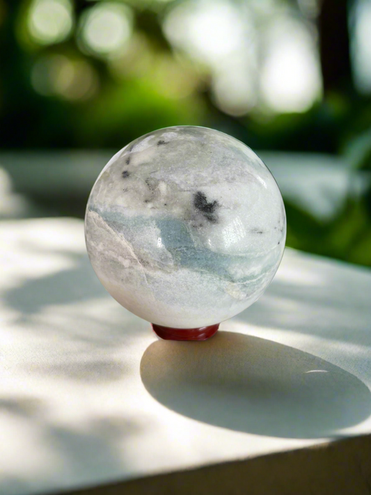 Caribbean Calcite Sphere Includes Holder