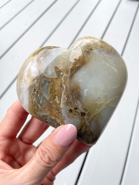 Peruvian Blue Opal Heart