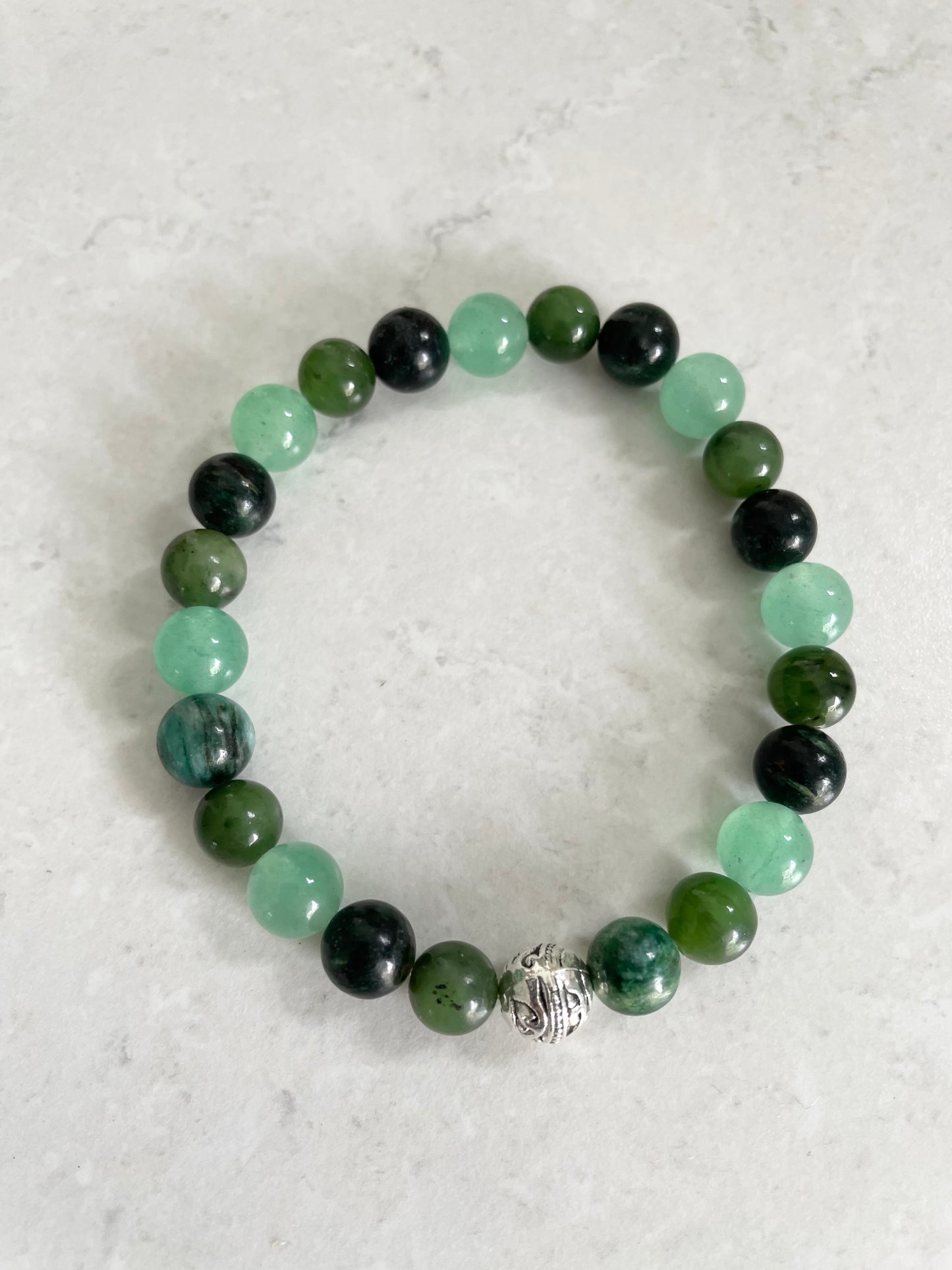 Green Witch Bracelet - Jade/Emerald/Aventurine